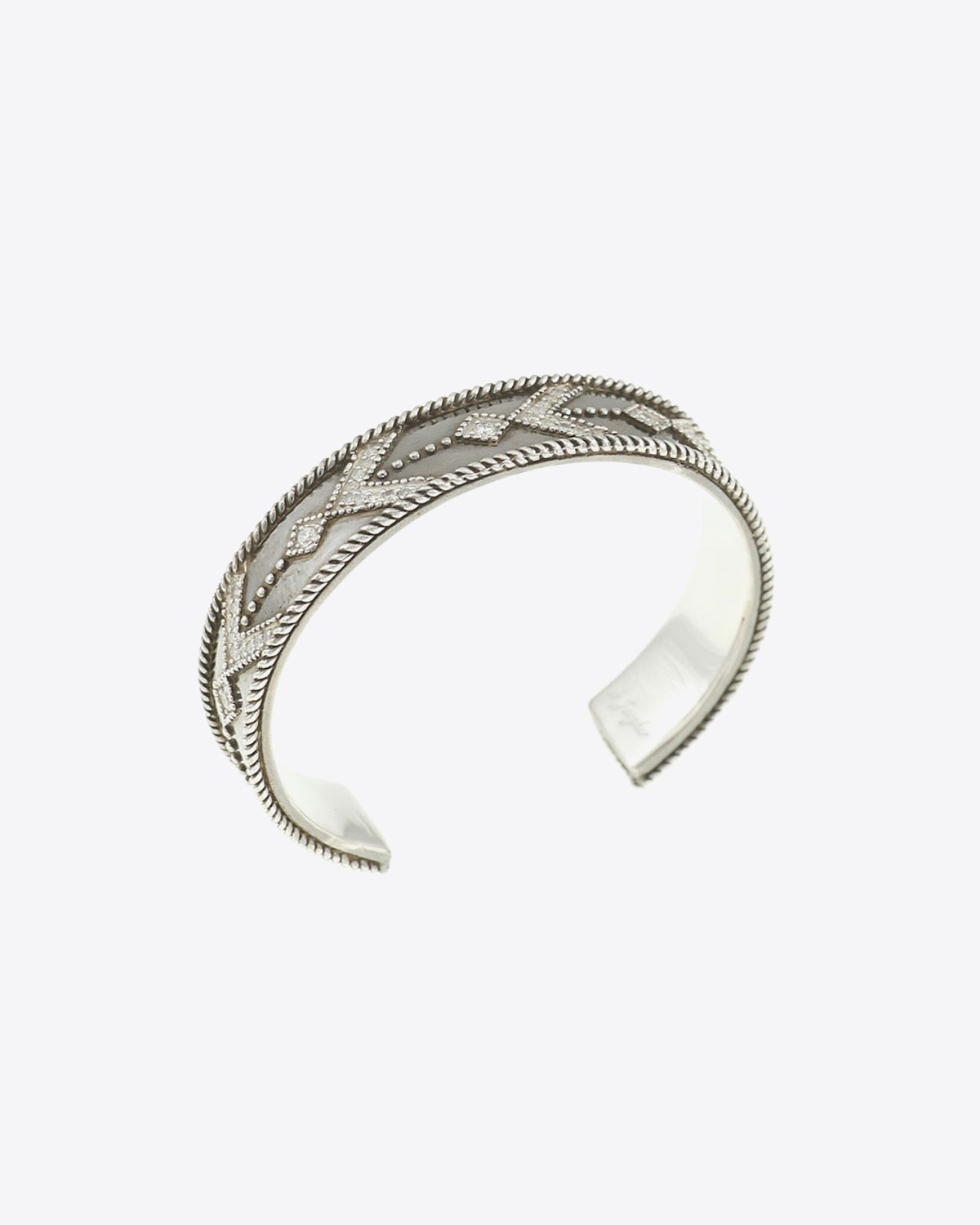 De Jaegher Jonc Broken Arrow Argent & Diamants 