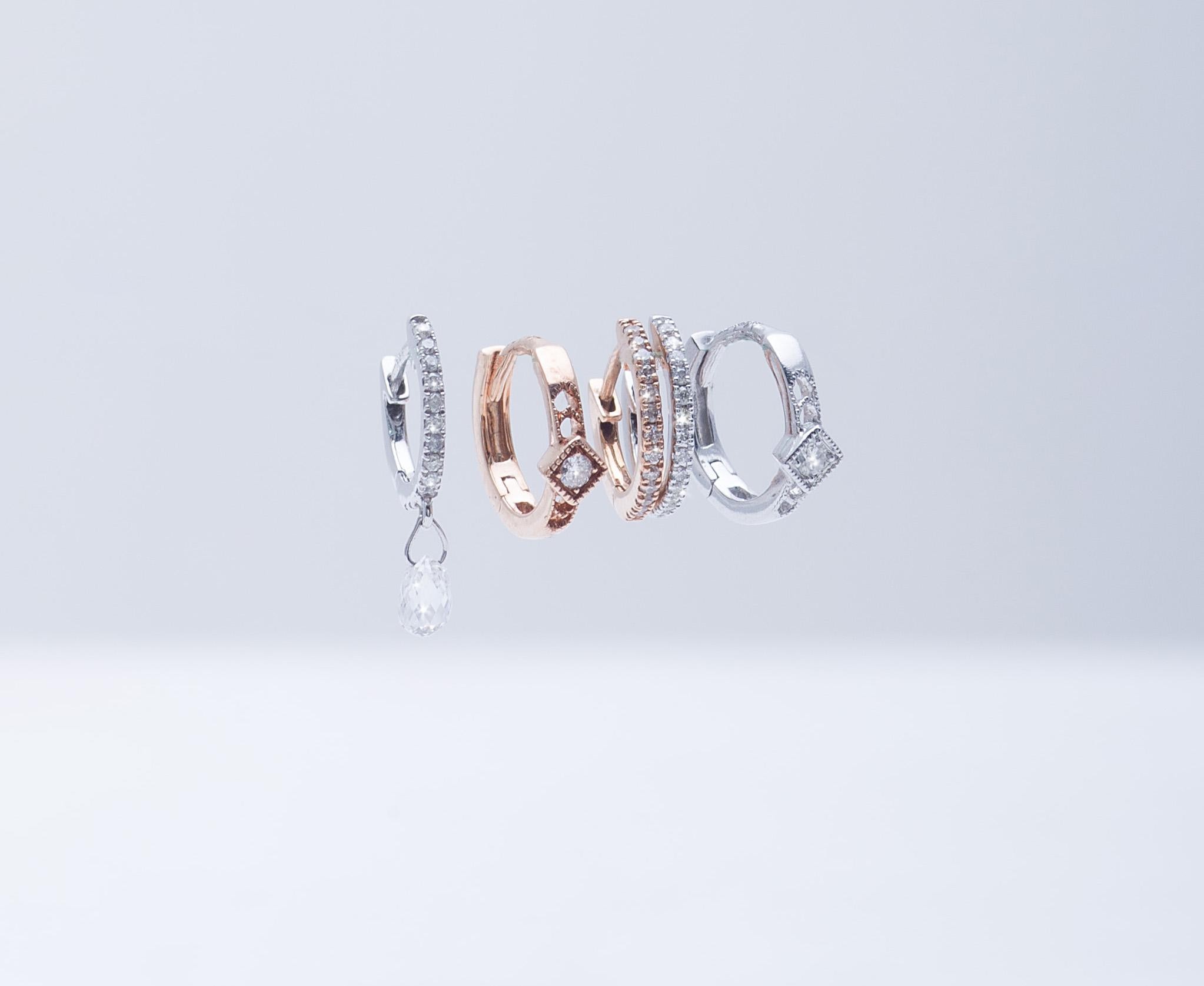 De Jaegher Mini Créole Lightly – Or rose et Diamants
