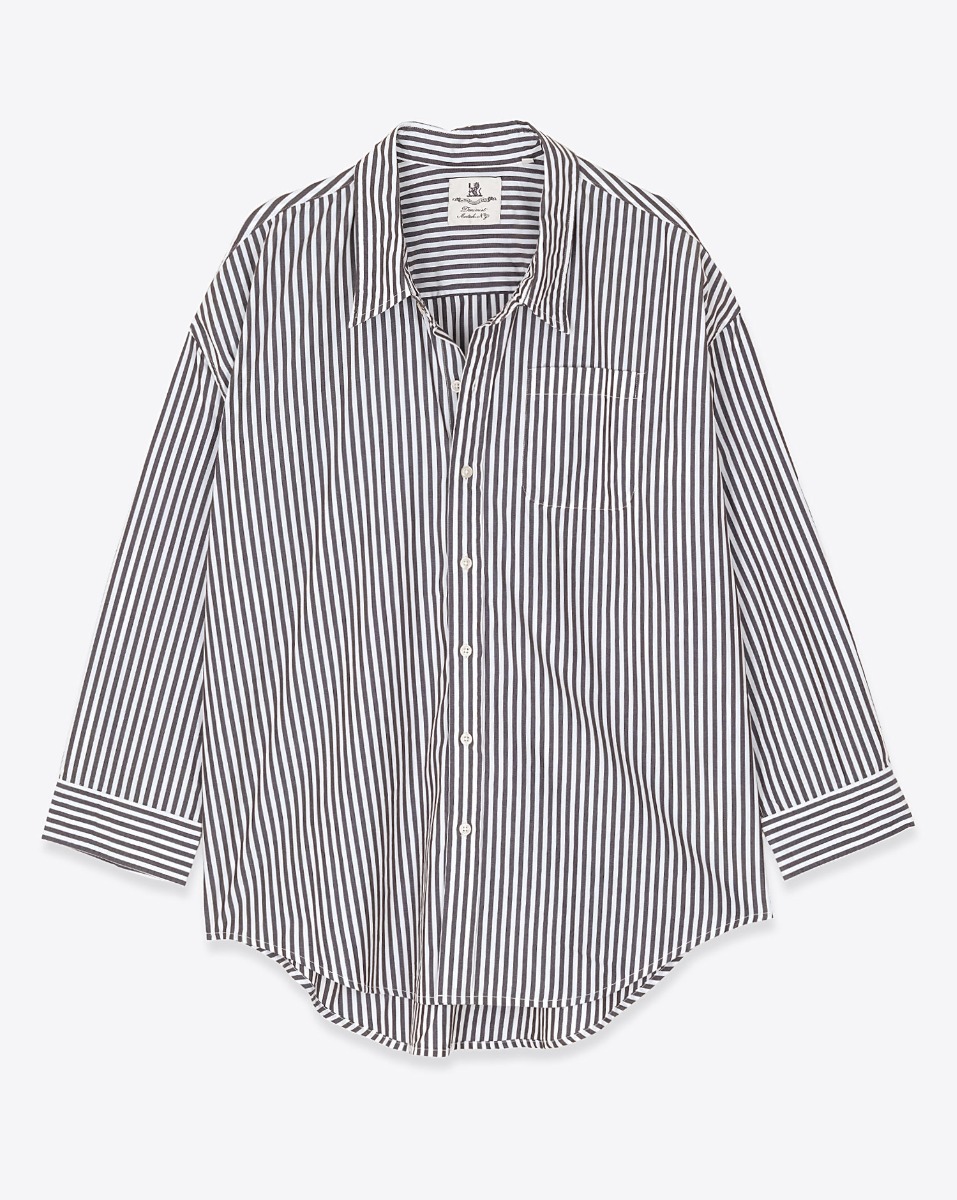 Denimist Chemise Button Front – Rayé Marron
