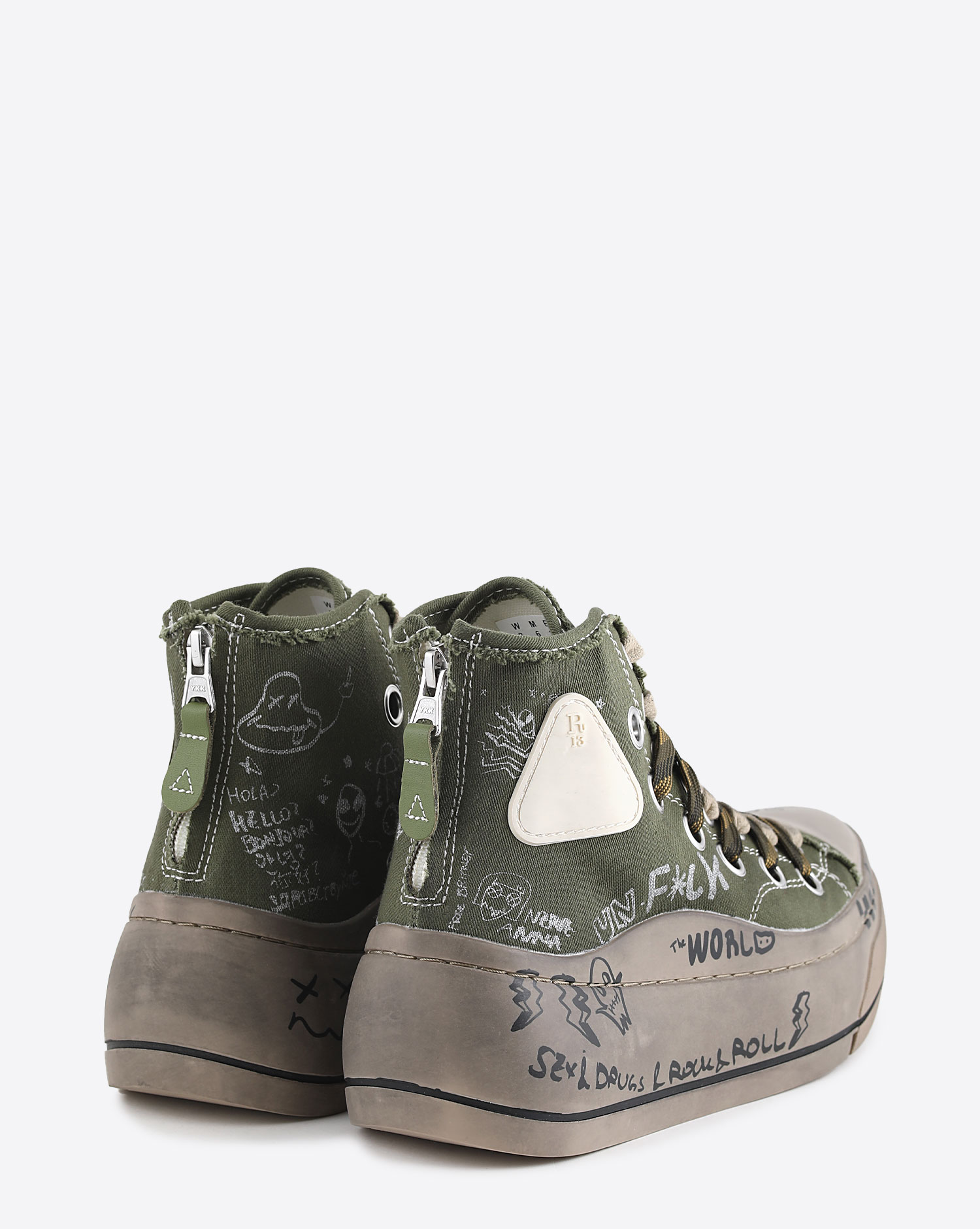 Sneakers R13 Denim Double Grommet Kurt 