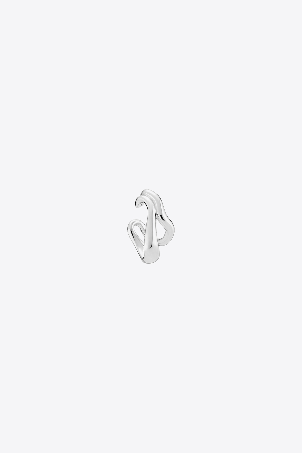 Maria Black Ear Cuff River – Argent
