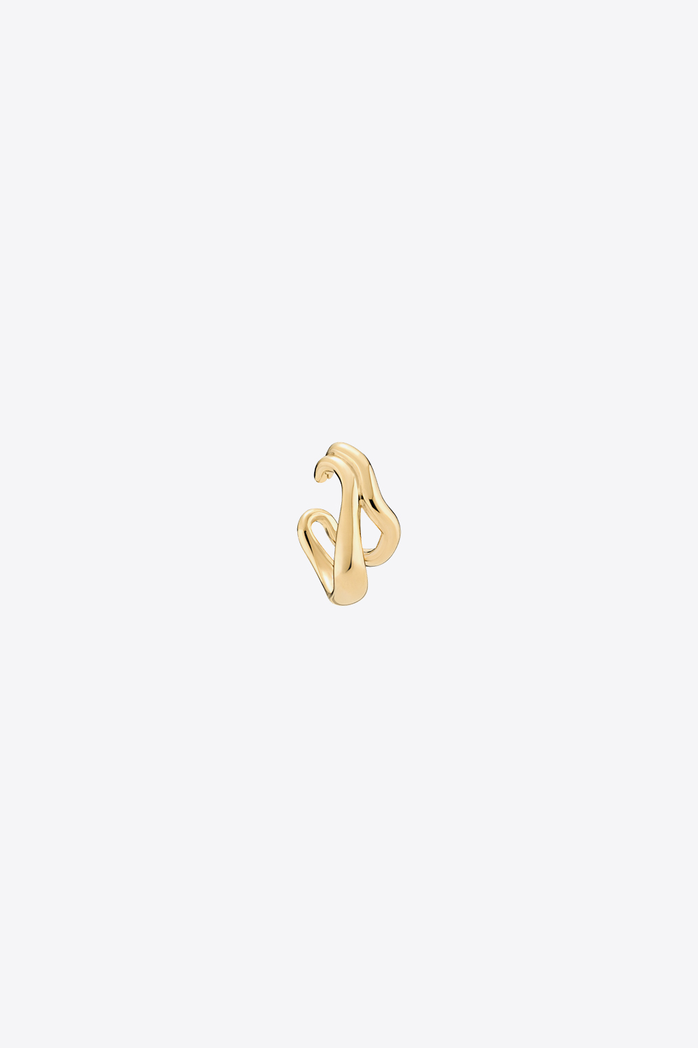 Maria Black Ear Cuff River – Plaqué Or