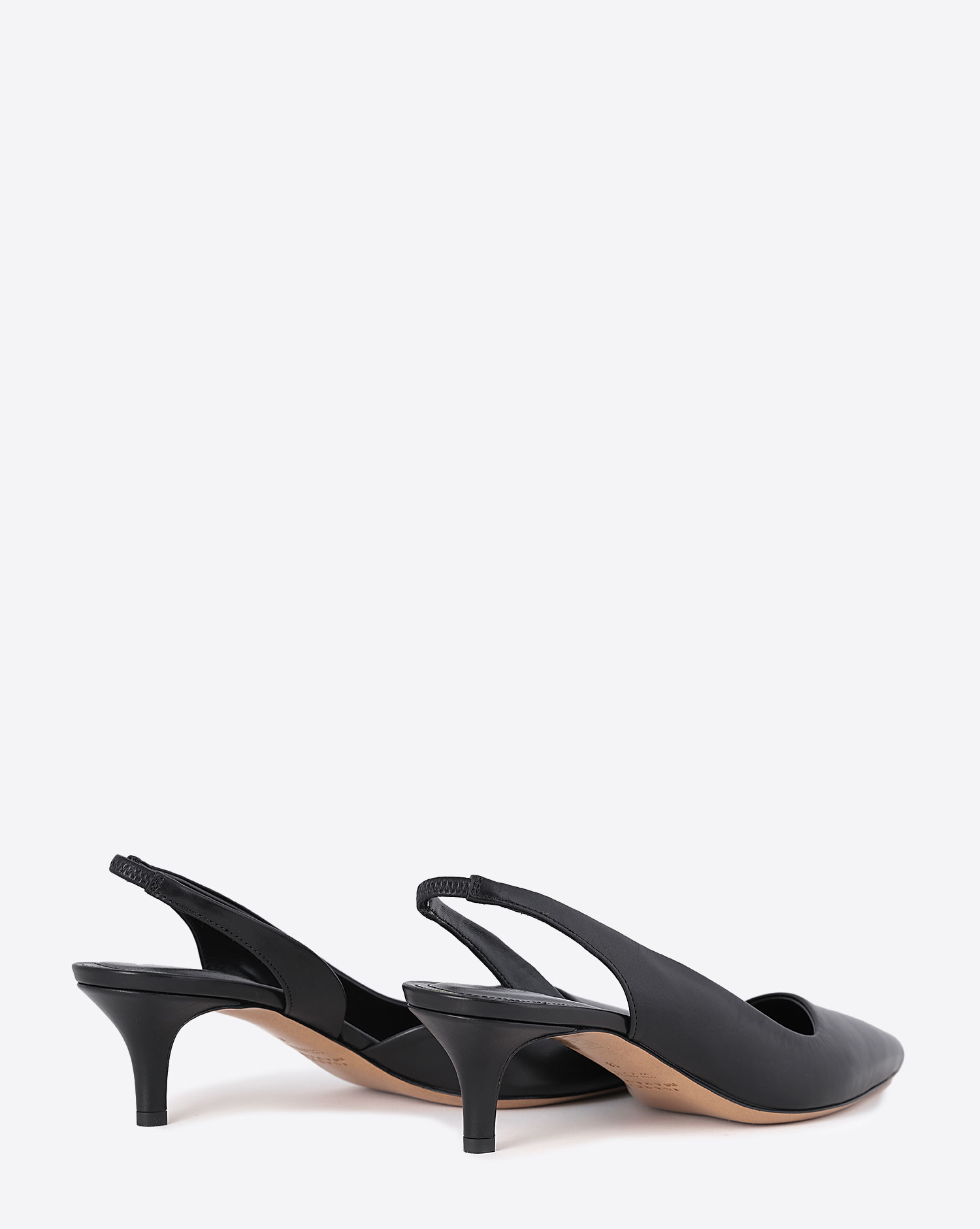 Escarpins Piery Isabel Marant en cuir noir. Vue arrière.
