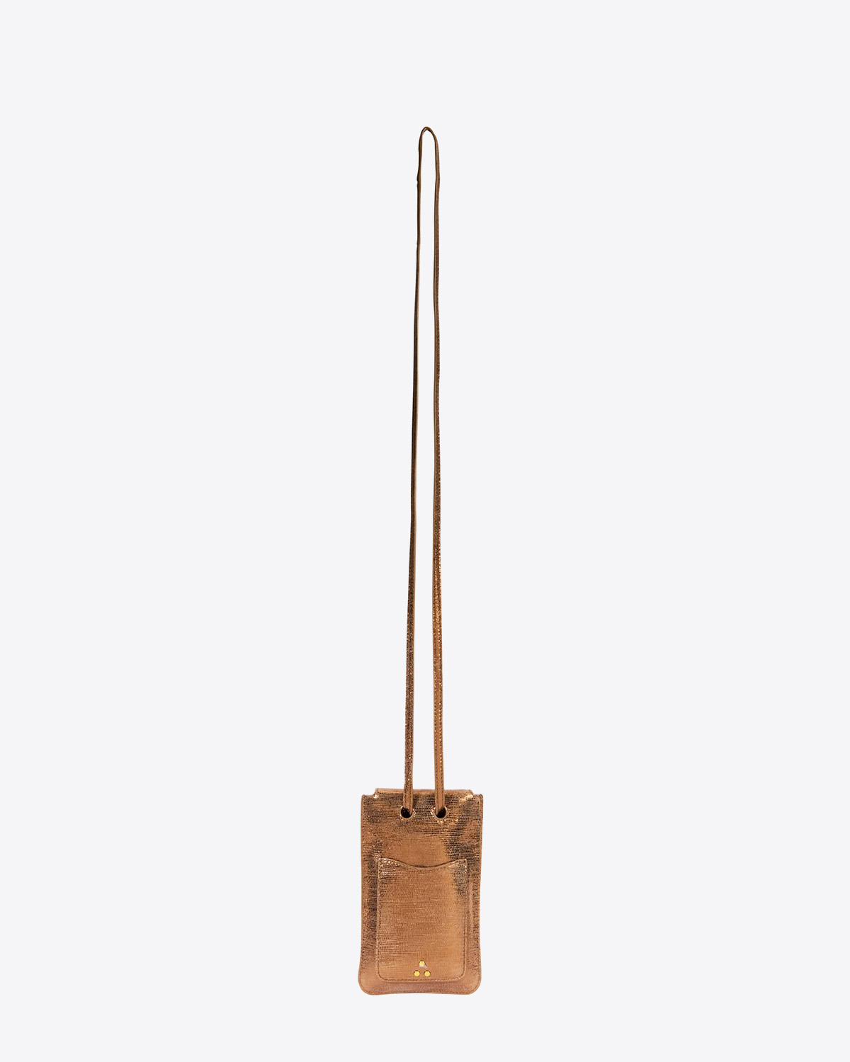Jérôme Dreyfuss Accessoires Etui Mobile – Goatskin Lamé Champagne