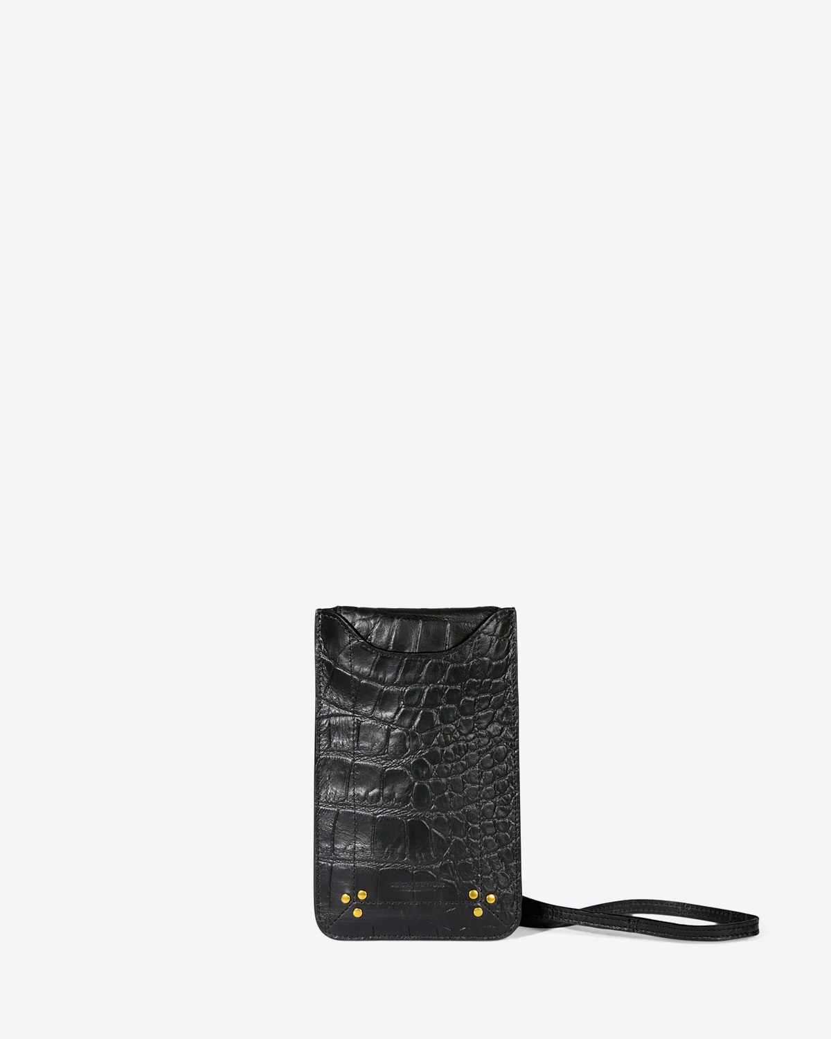 Jérôme Dreyfuss Etui Mobile – Cuir Vachette Croco Noir