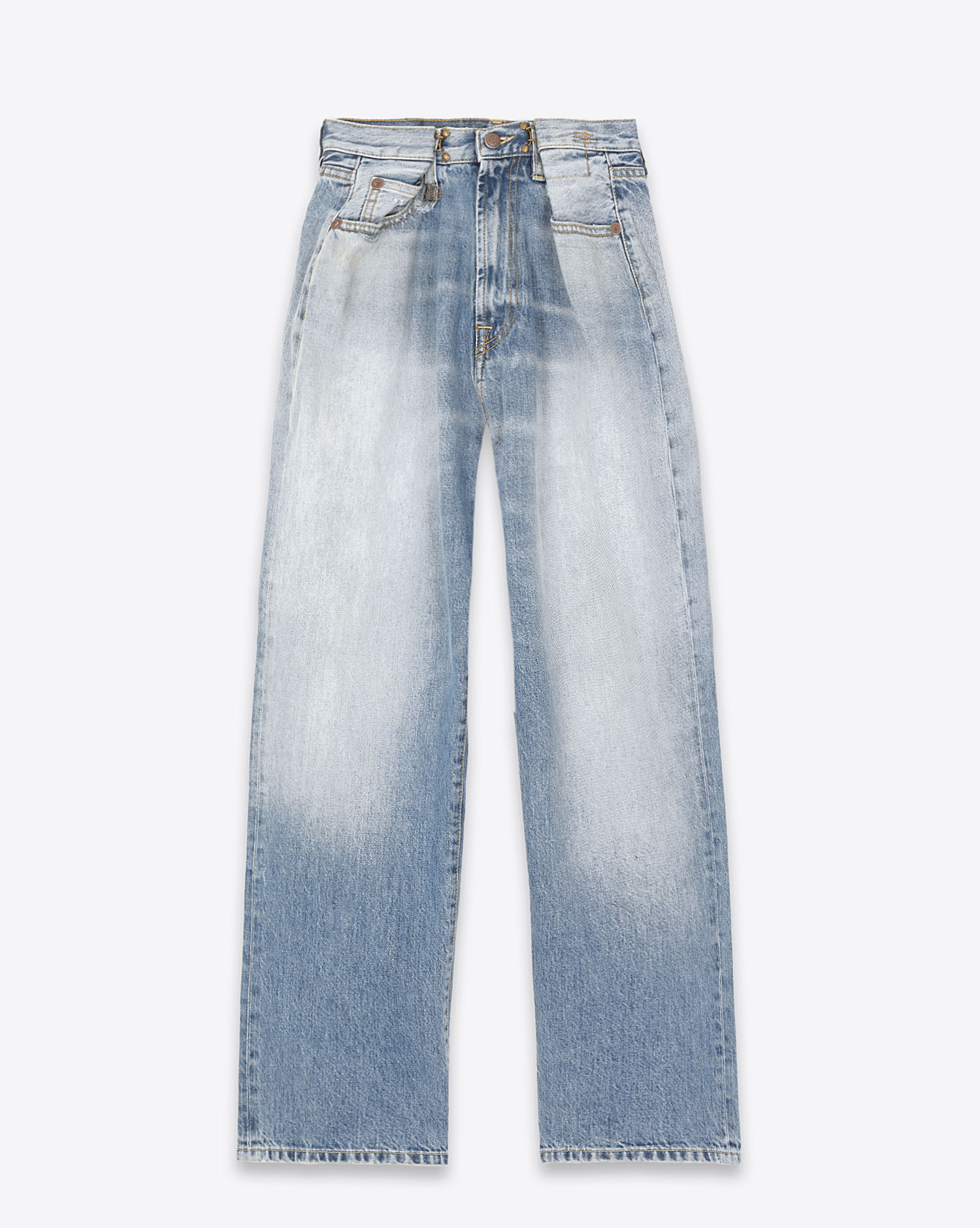 R13 Fold Over Jean - Irving Blue