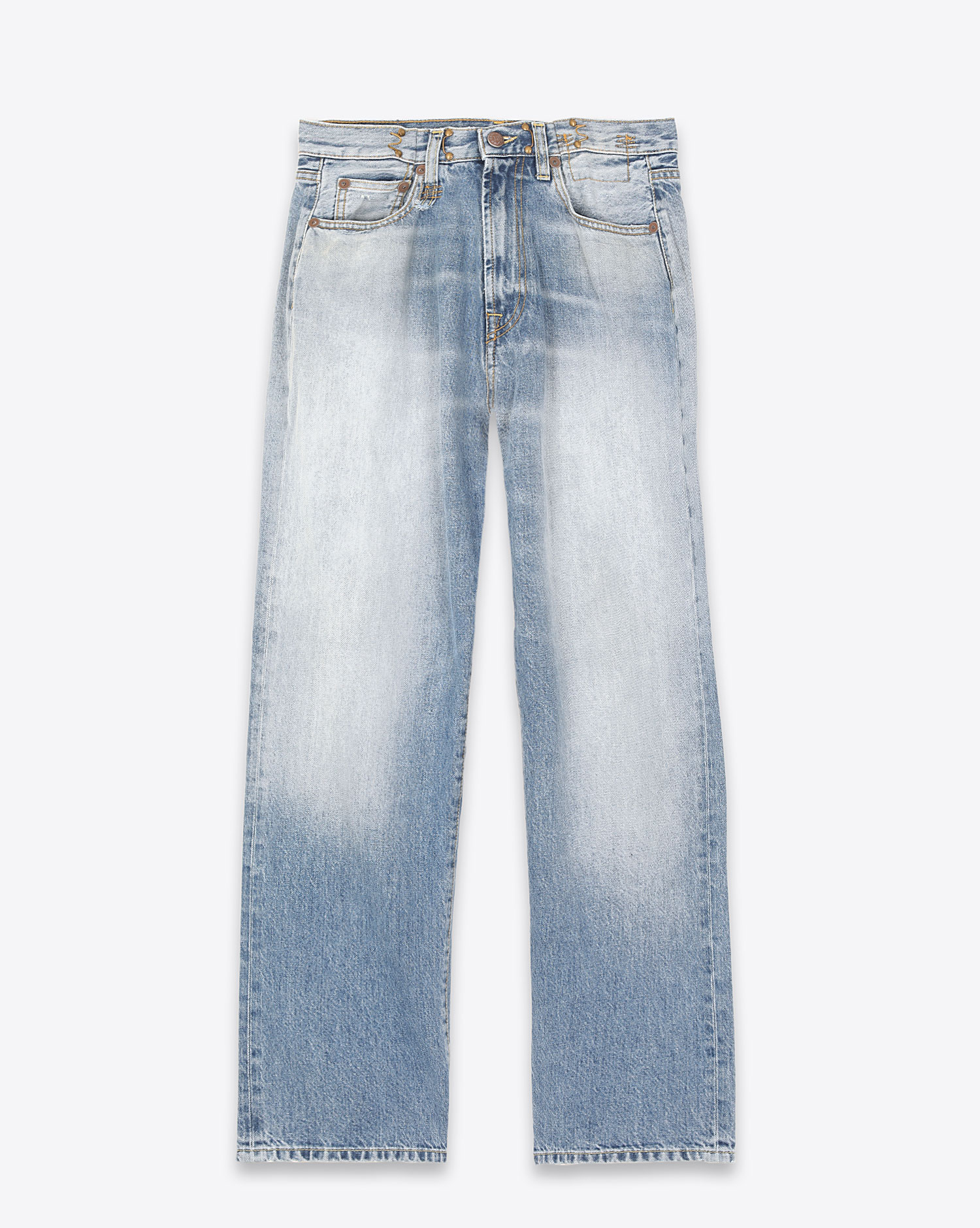 R13 Fold Over Jean - Irving Blue