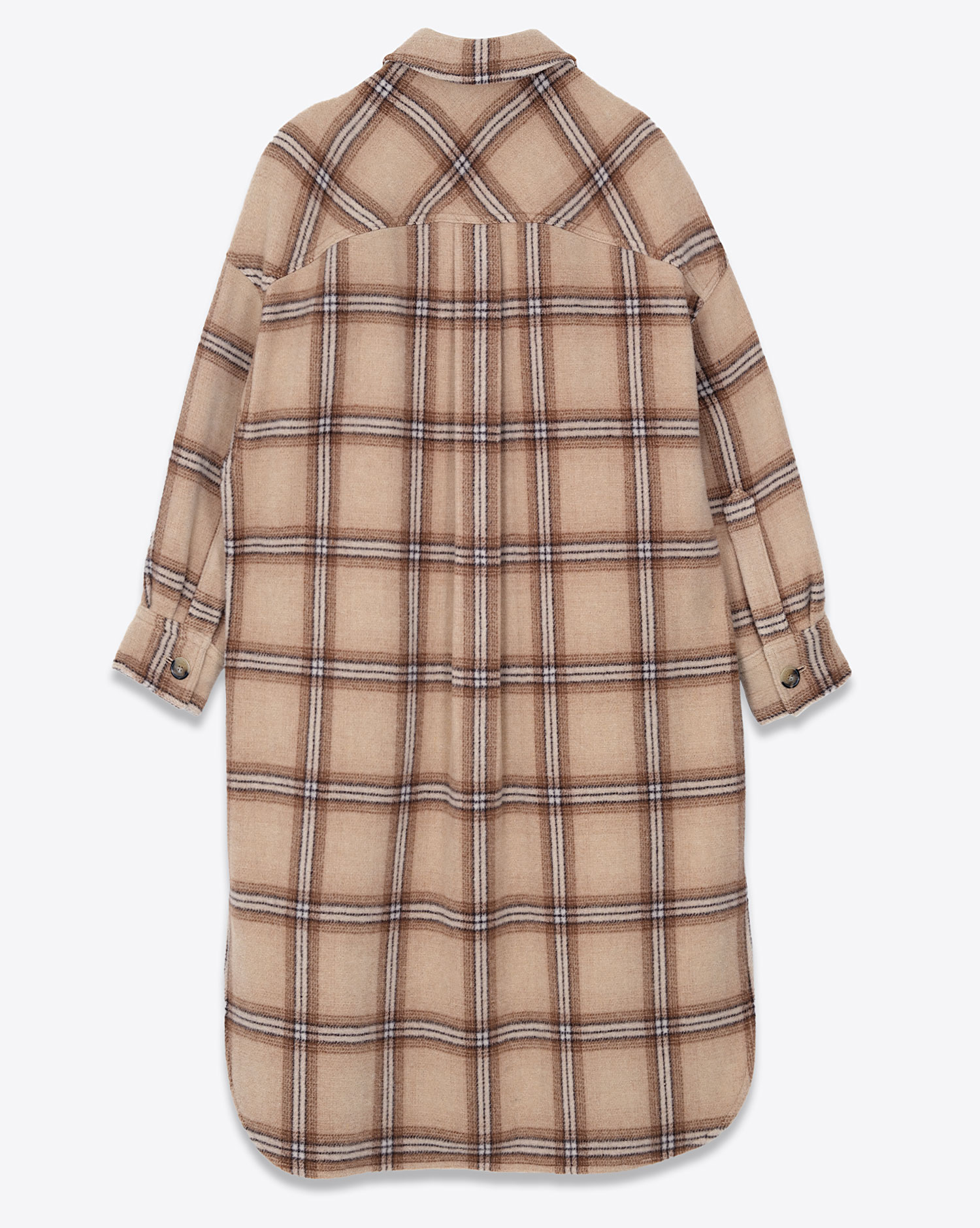 Isabel Marant Etoile Manteau Fontizia Camel à carreaux. Dos.