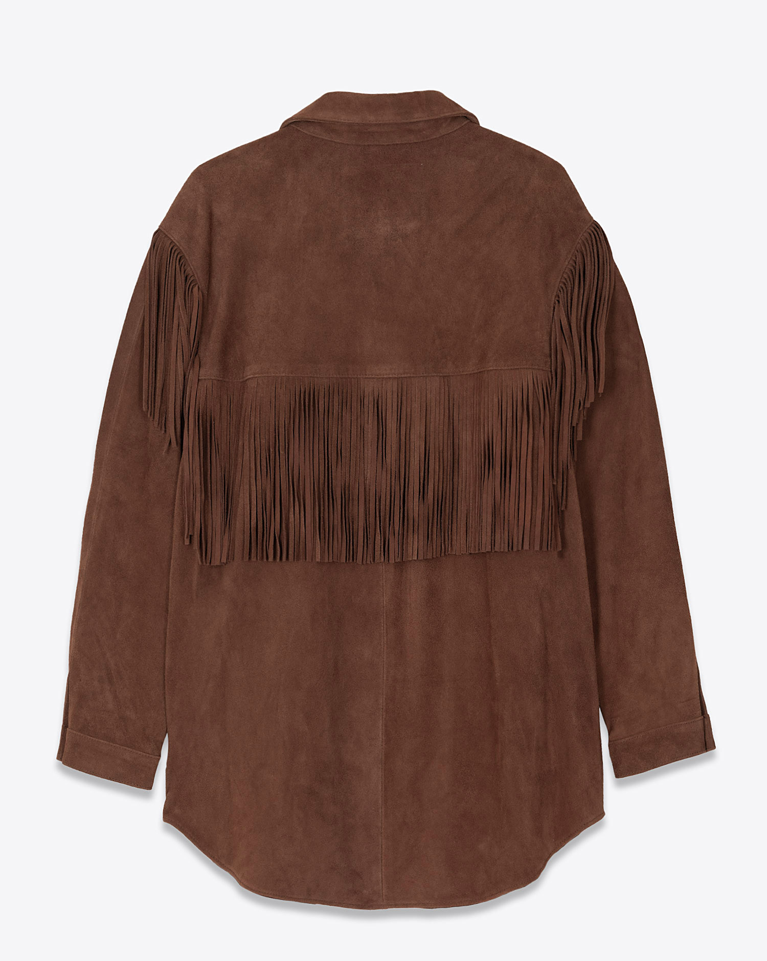The Great Veste Franges Cuir – Suédé Cognac