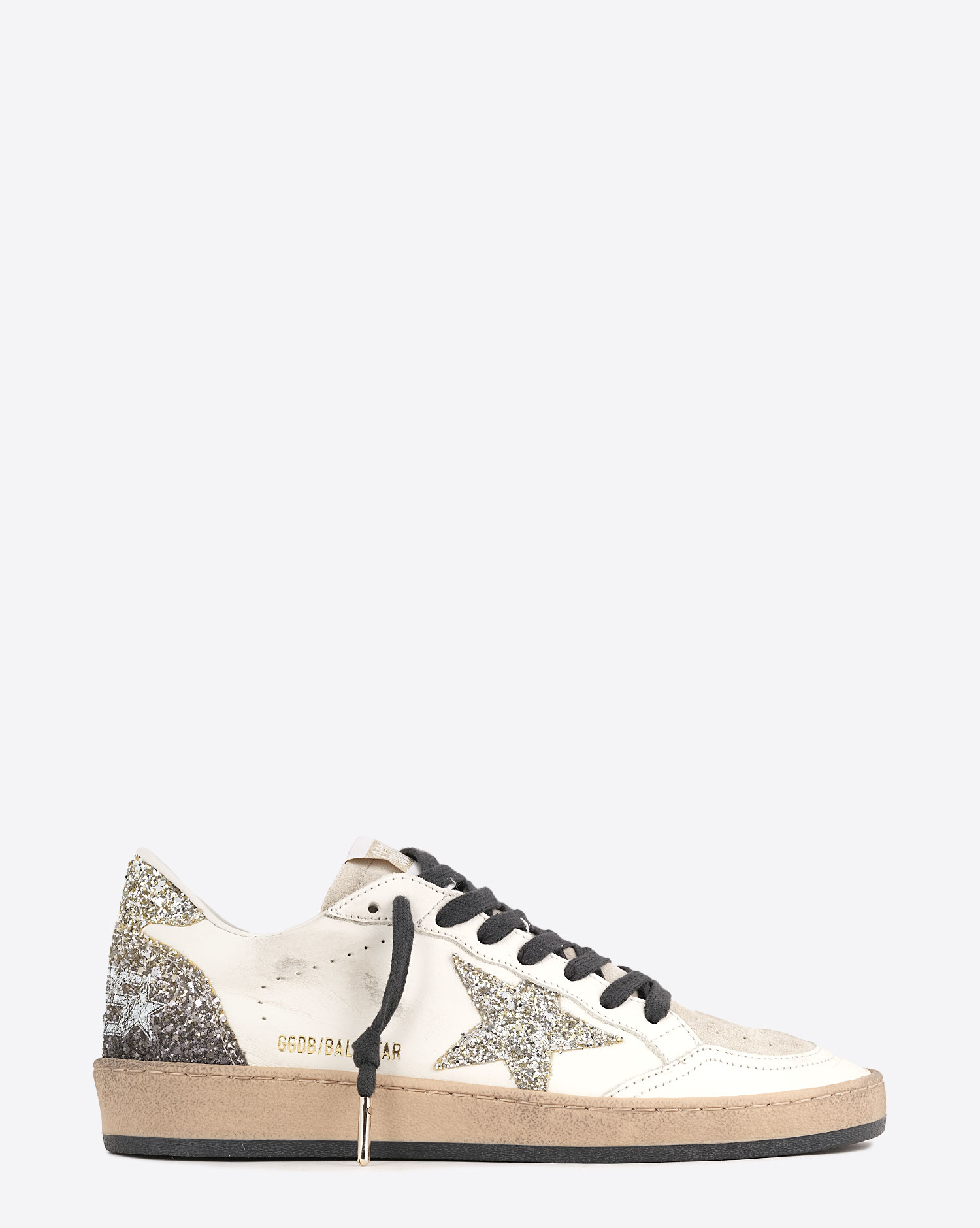 Golden Goose Femme Sneakers Ball Star – Blanc Platinium Noir 12274