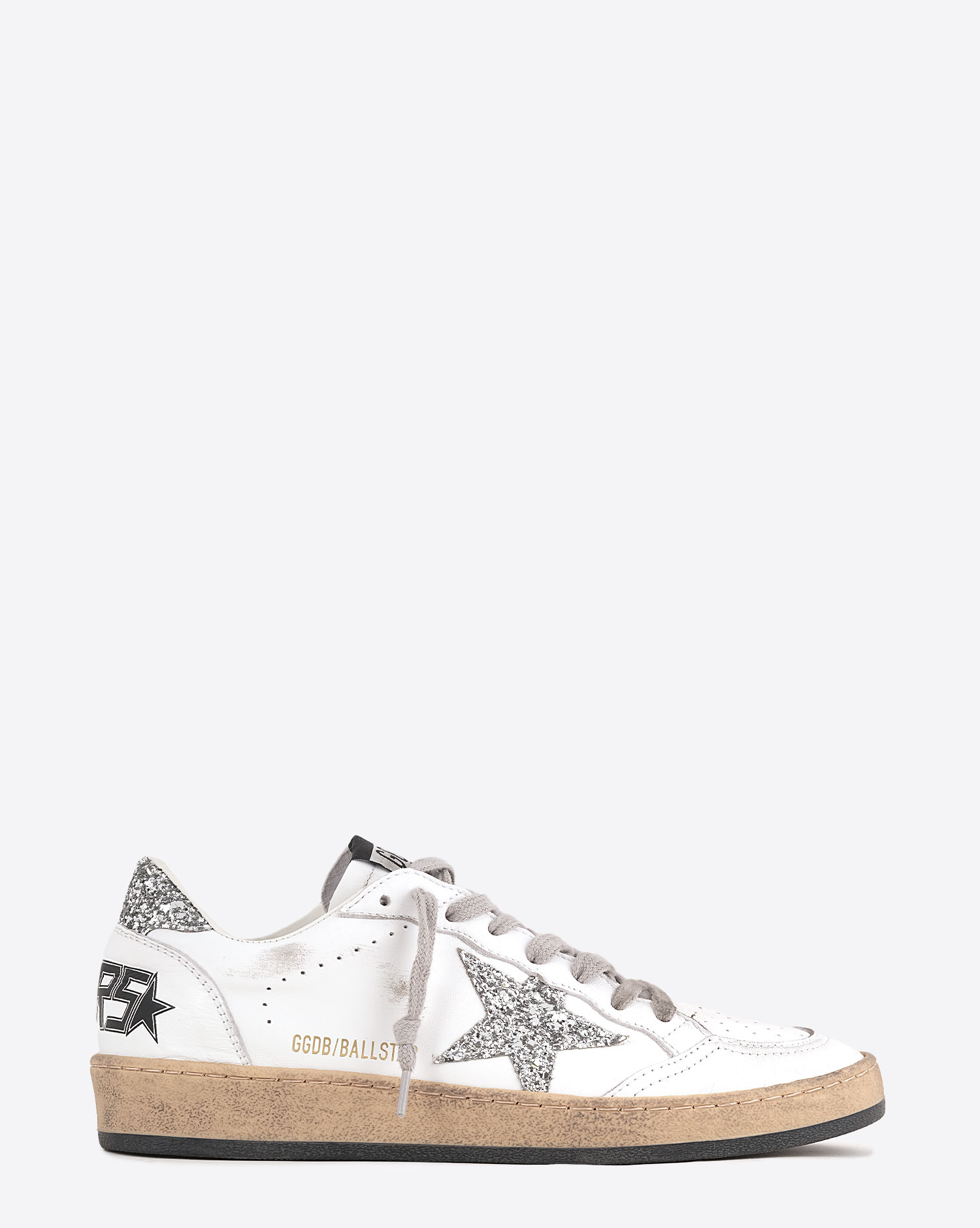 Golden Goose Femme Sneakers Ball Star – Blanc Argent 11325