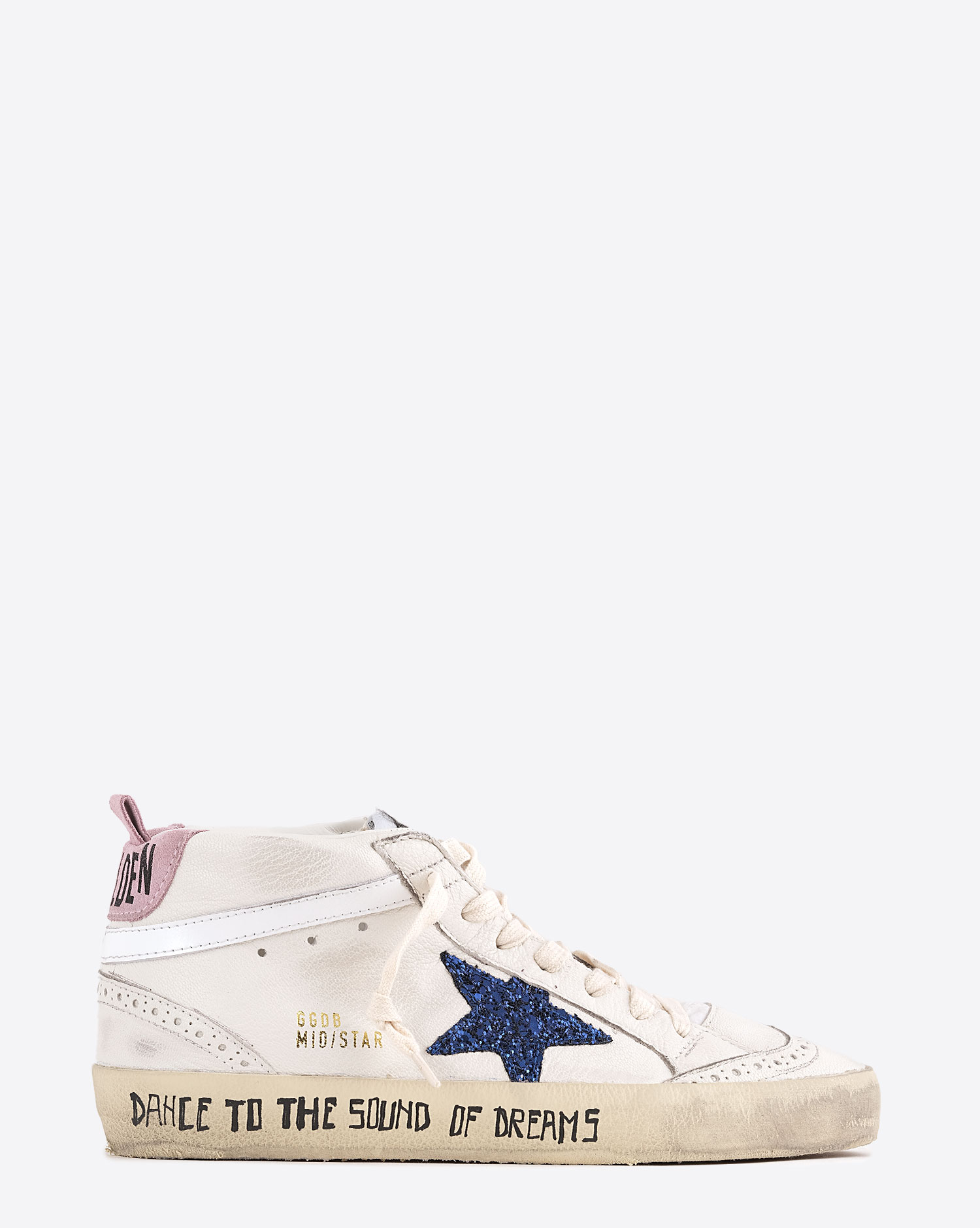 Golden Goose Femme Sneakers Mid Star – Blanc Bleu Rose 11355
