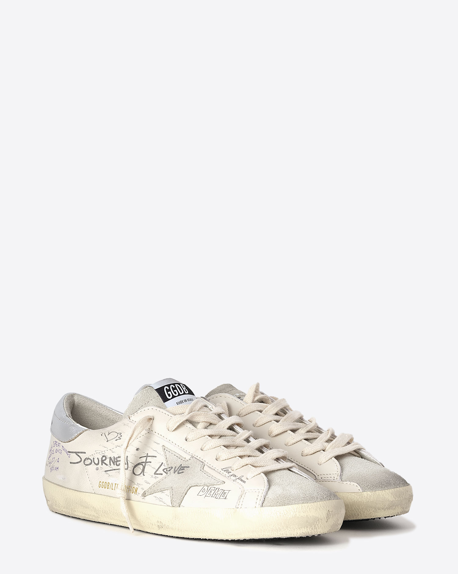 Golden Goose Femme Sneakers Superstar – Blanc Ice Graffiti 10273 Edition Limitée
