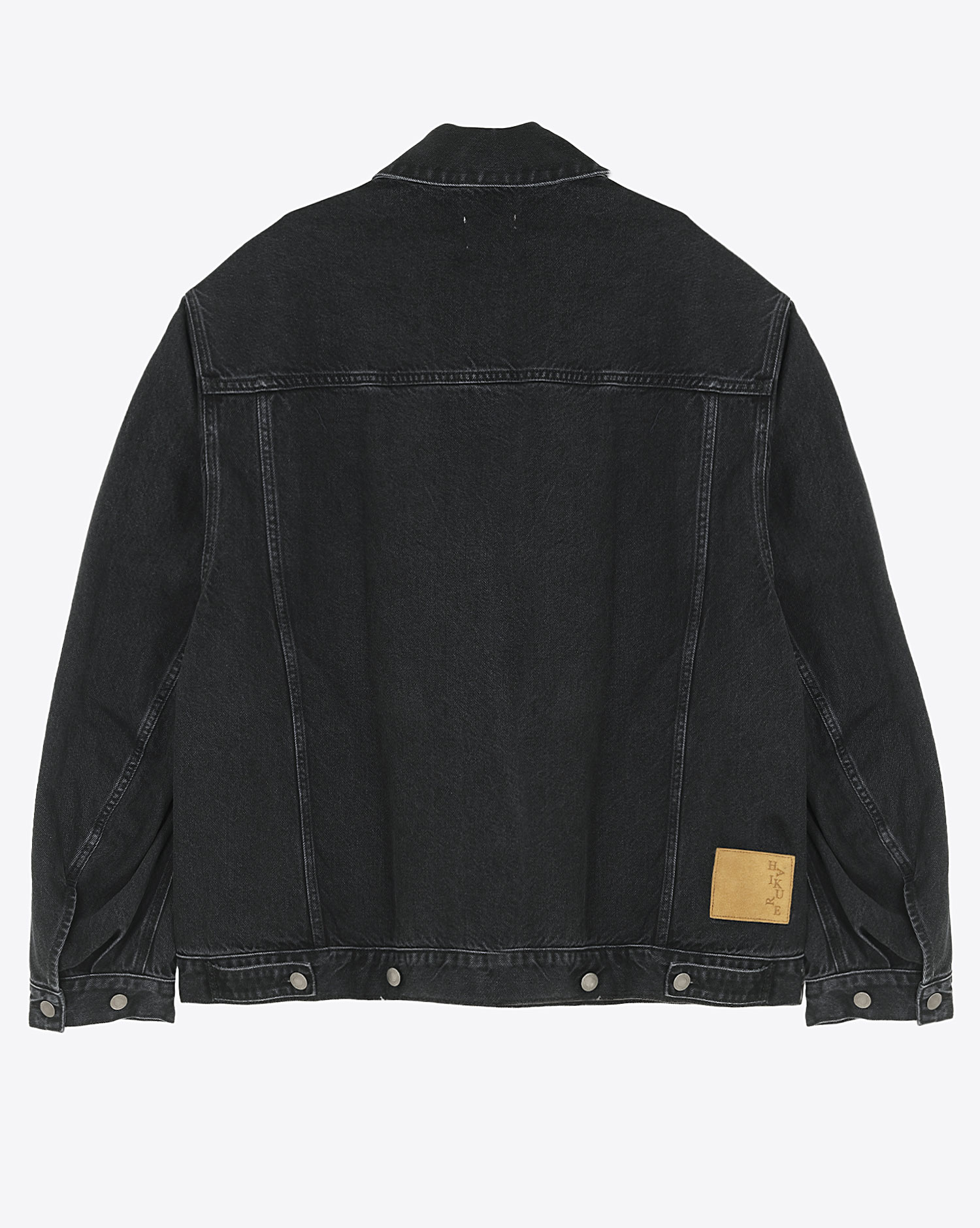 Veste oversize en jean noire Janet Haikure. Dos.