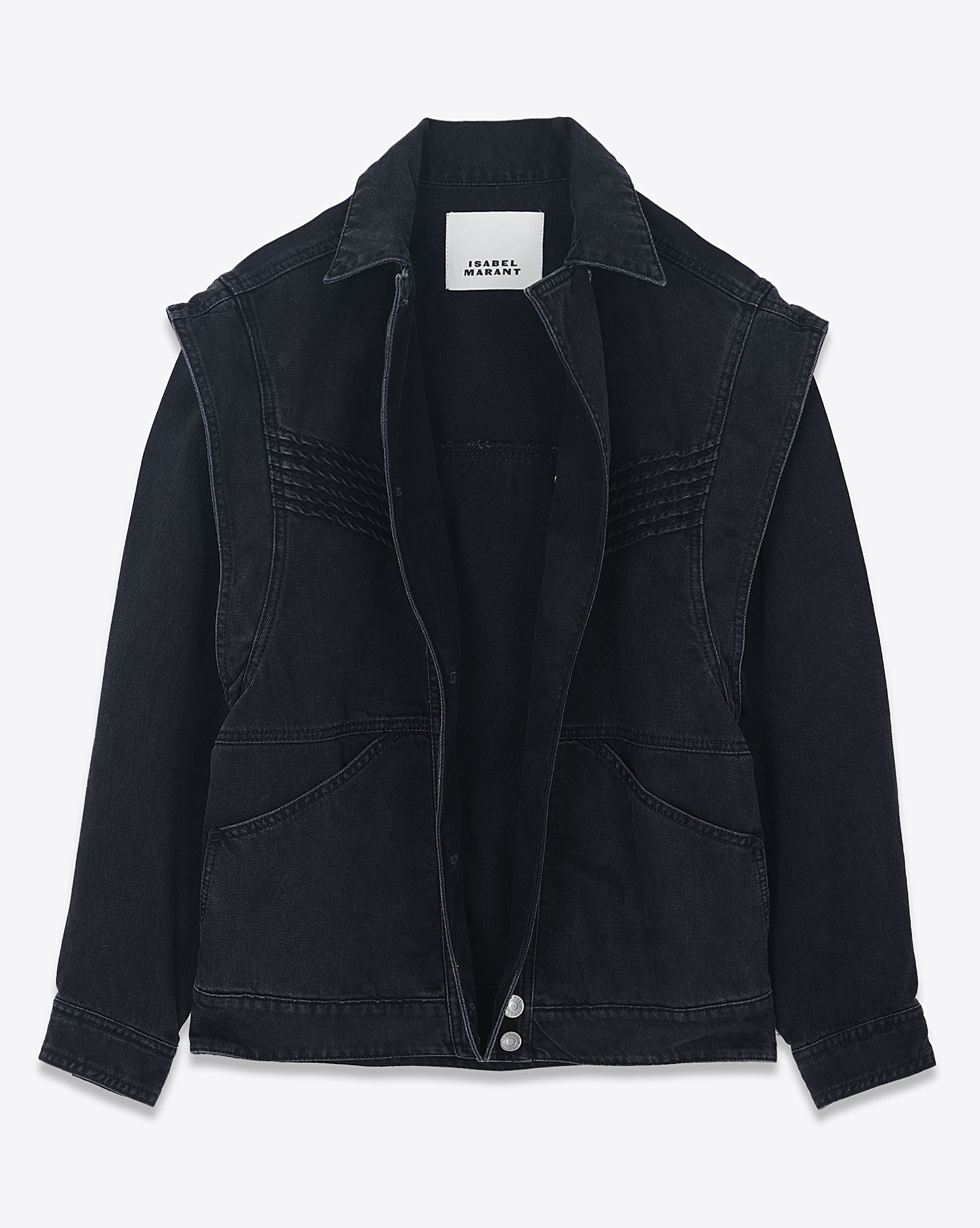 Isabel Marant Etoile Veste Harmon Noir Délavé