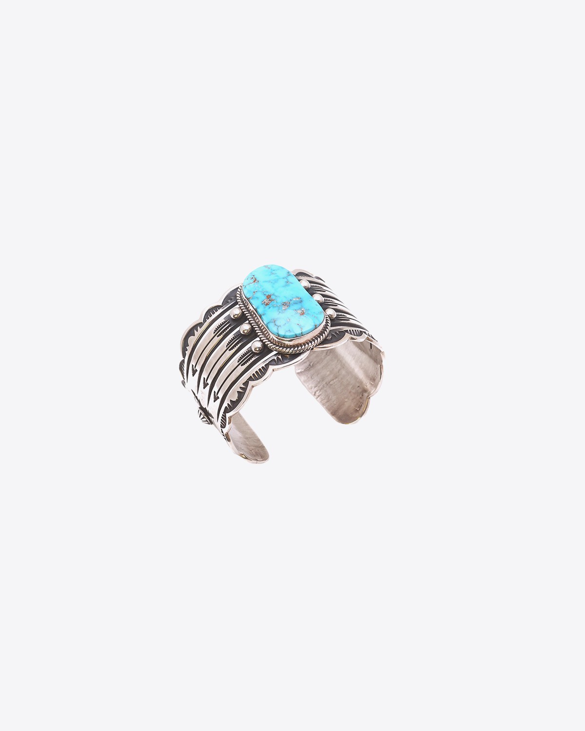 Harpo Bracelet Argent large Turquoise Sleeping Beauty 