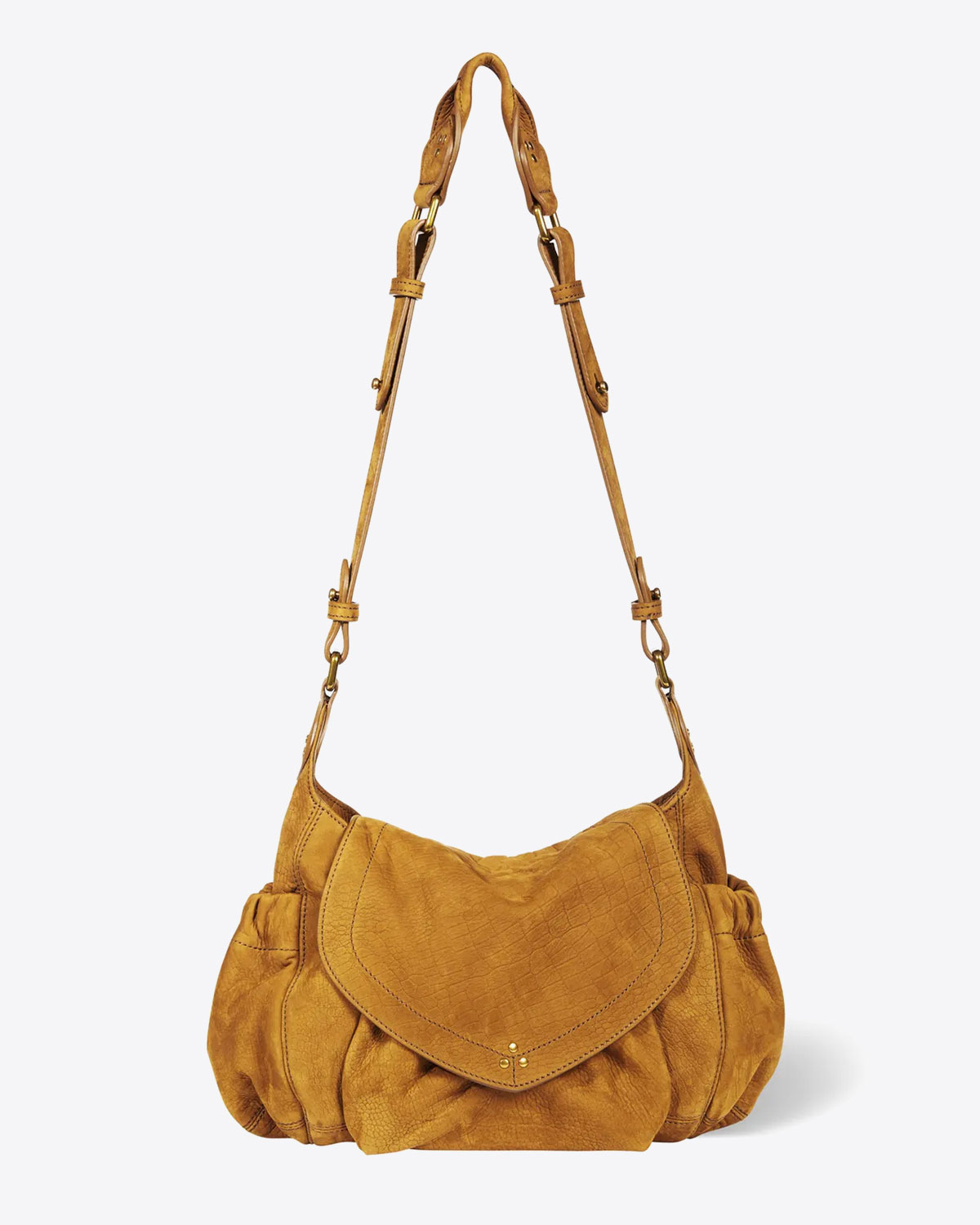 Jérôme Dreyfuss Sac Helmut M – Cuir Suédé Croco Lion