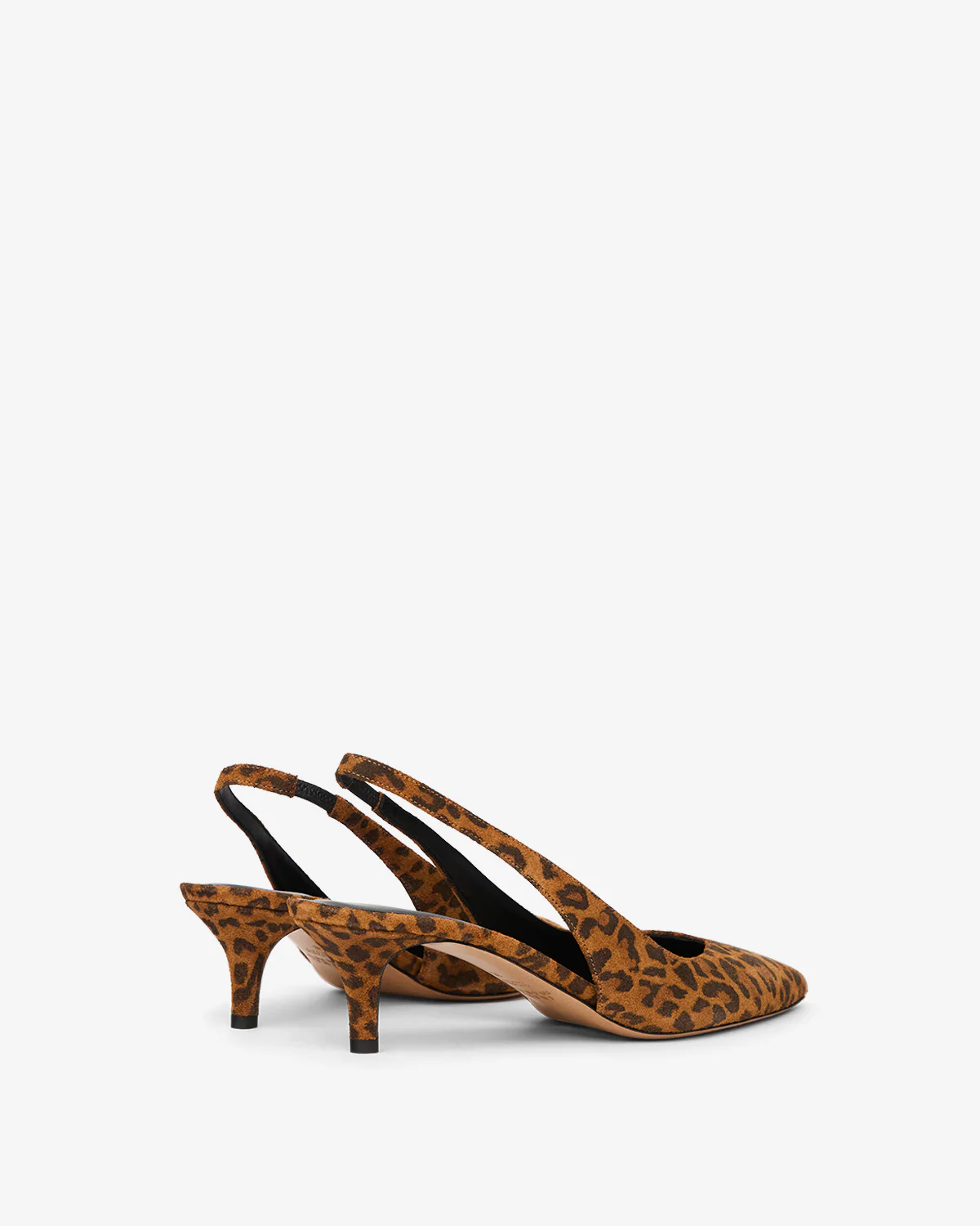 Escarpins Padim Isabel Marant en cuir suédé imprimé léopard. Arrière. 