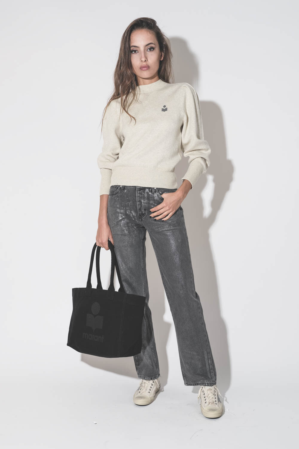 Isabel Marant Etoile Pull Kelaya – Gris Clair Argent