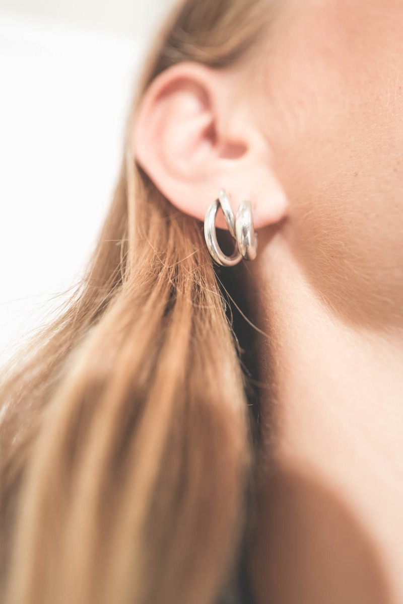 Isabel Marant Boucles d'Oreilles Saya Double – Métal Argenté