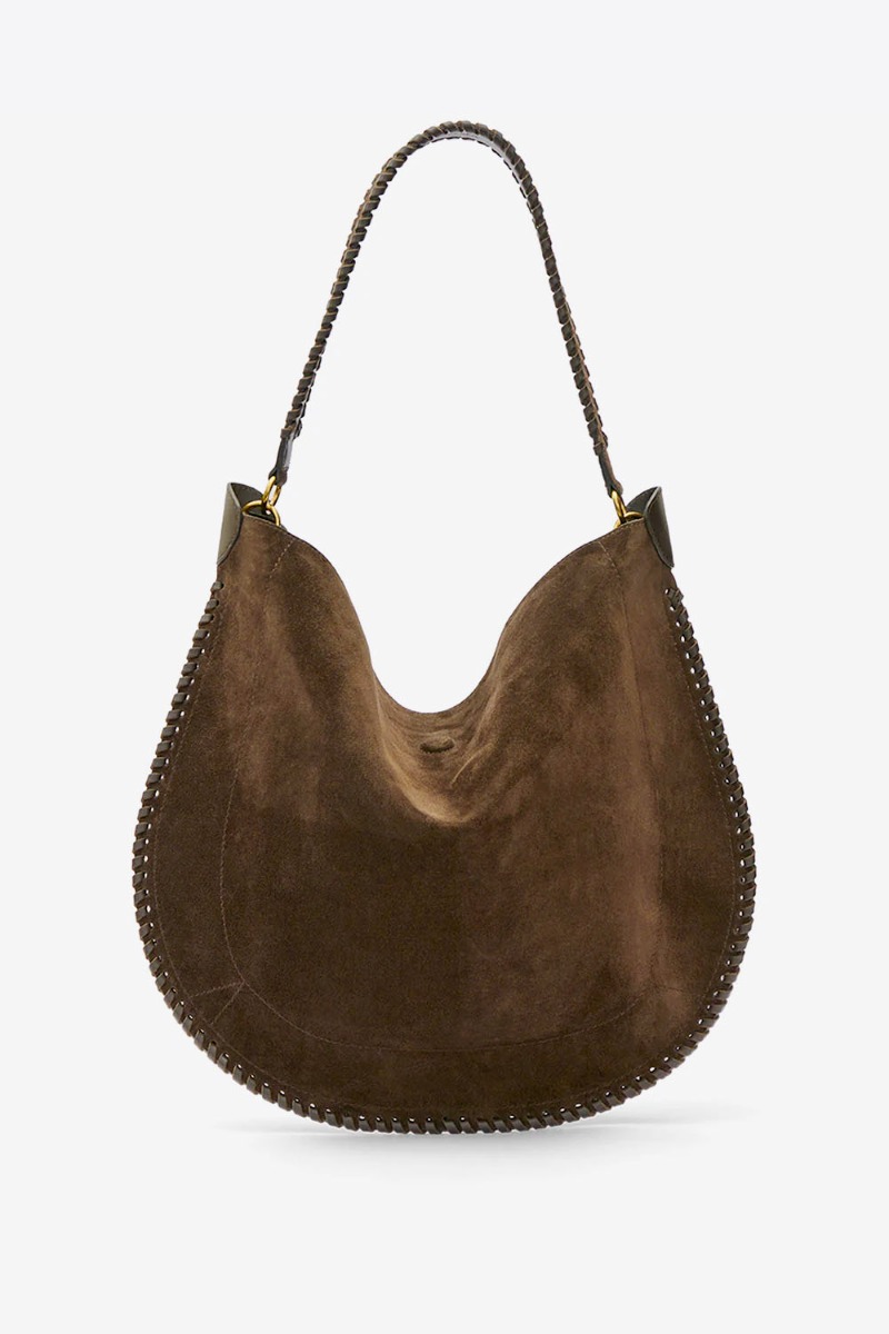 Isabel Marant Sac Oskan Hobo Soft – Suédé Bronze Tressé