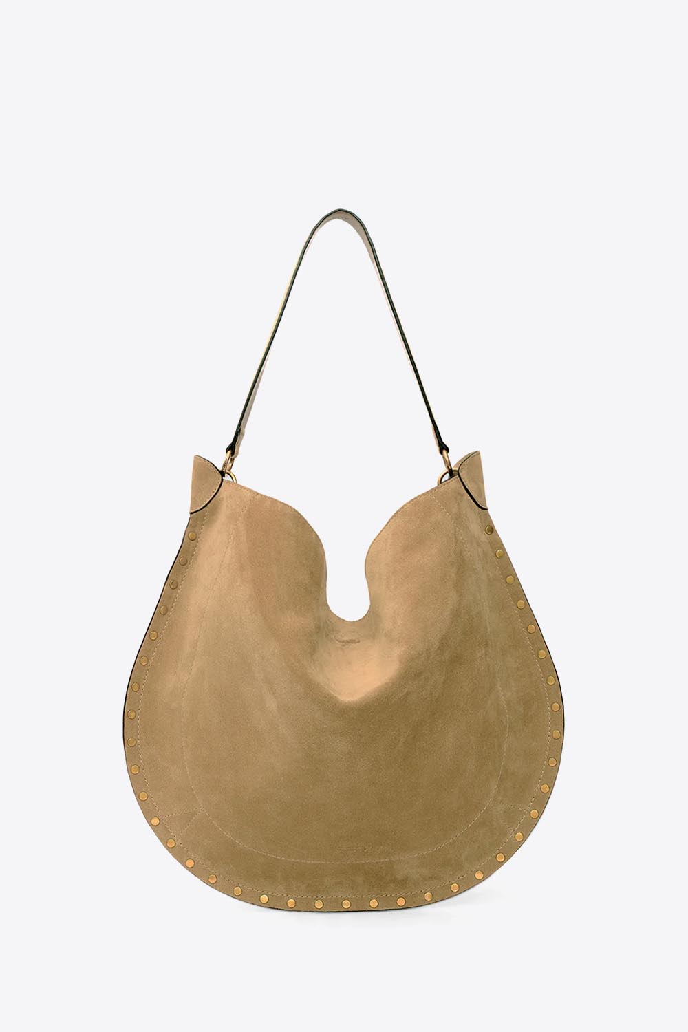 Isabel Marant Sac Oskan Hobo Soft – Suédé Taupe Clous