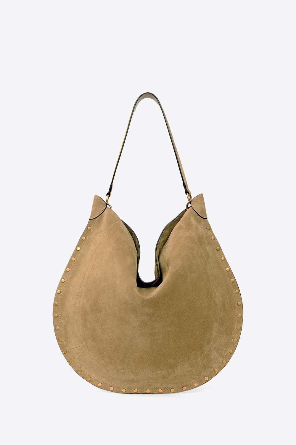 Isabel Marant Sac Oskan Hobo Soft – Suédé Taupe Clous