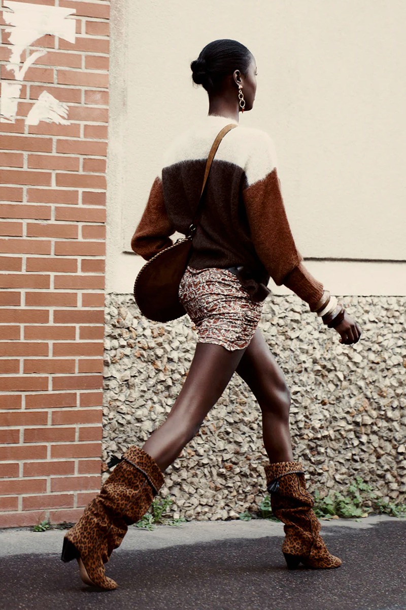 Isabel Marant Sac Oskan Soft Zip – Suédé Cognac Tressé