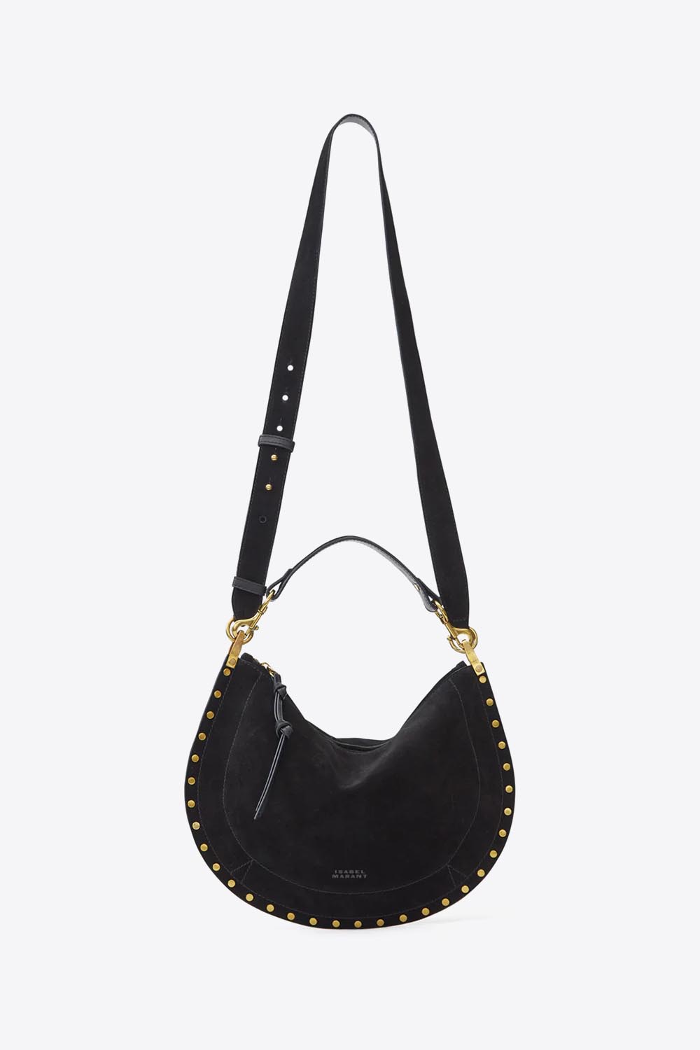 Isabel Marant Sac Oskan Soft Zip – Suédé Noir Clous