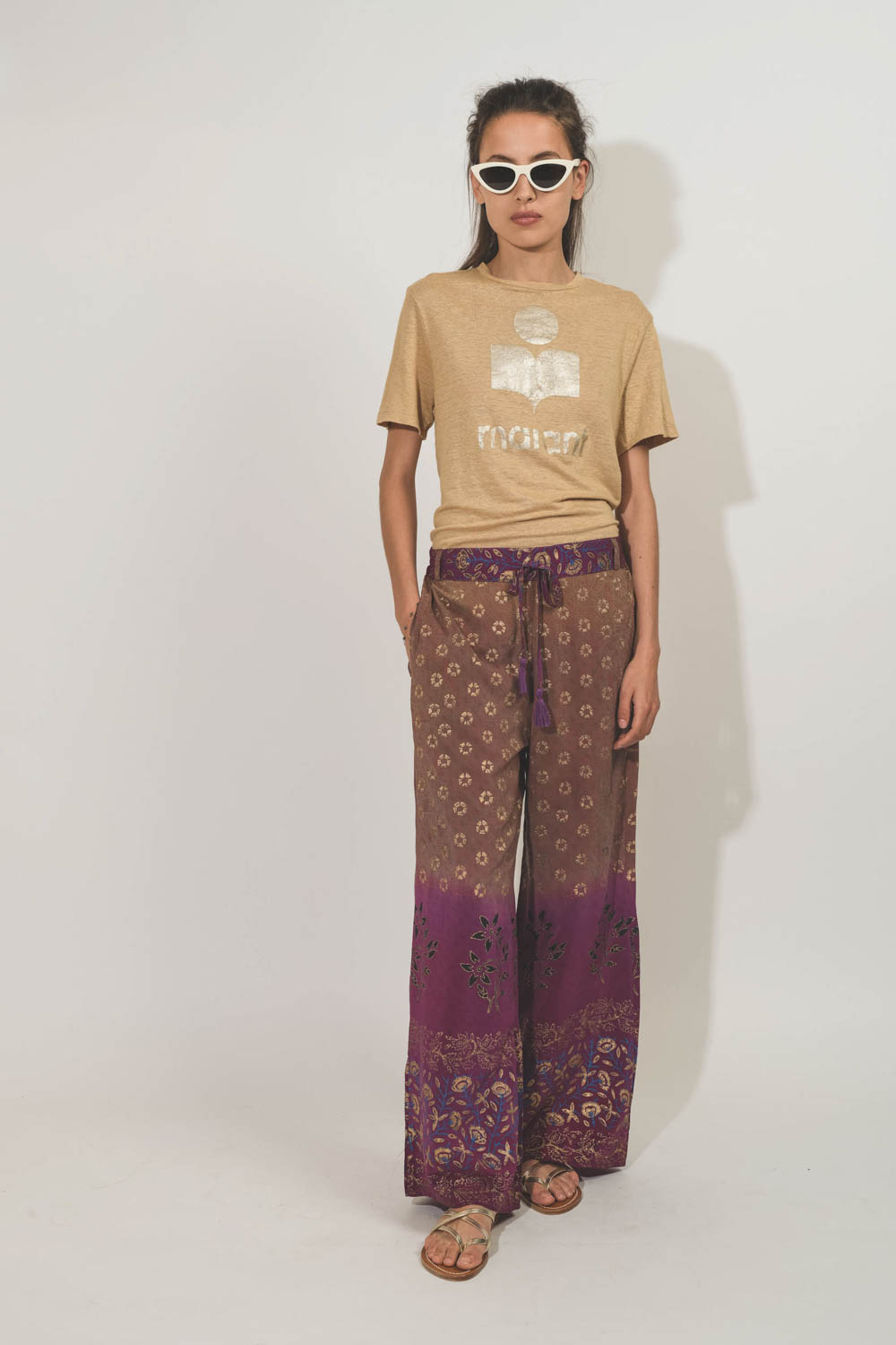 Isabel Marant Etoile Tee-Shirt Zewel Logo – Sahara Gold