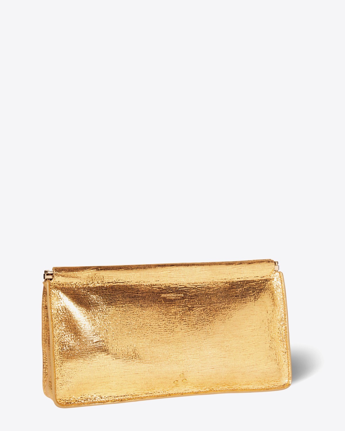 Jérôme Dreyfuss Accessoires Collection Clic Clac XL Goatskin Lamé Or  