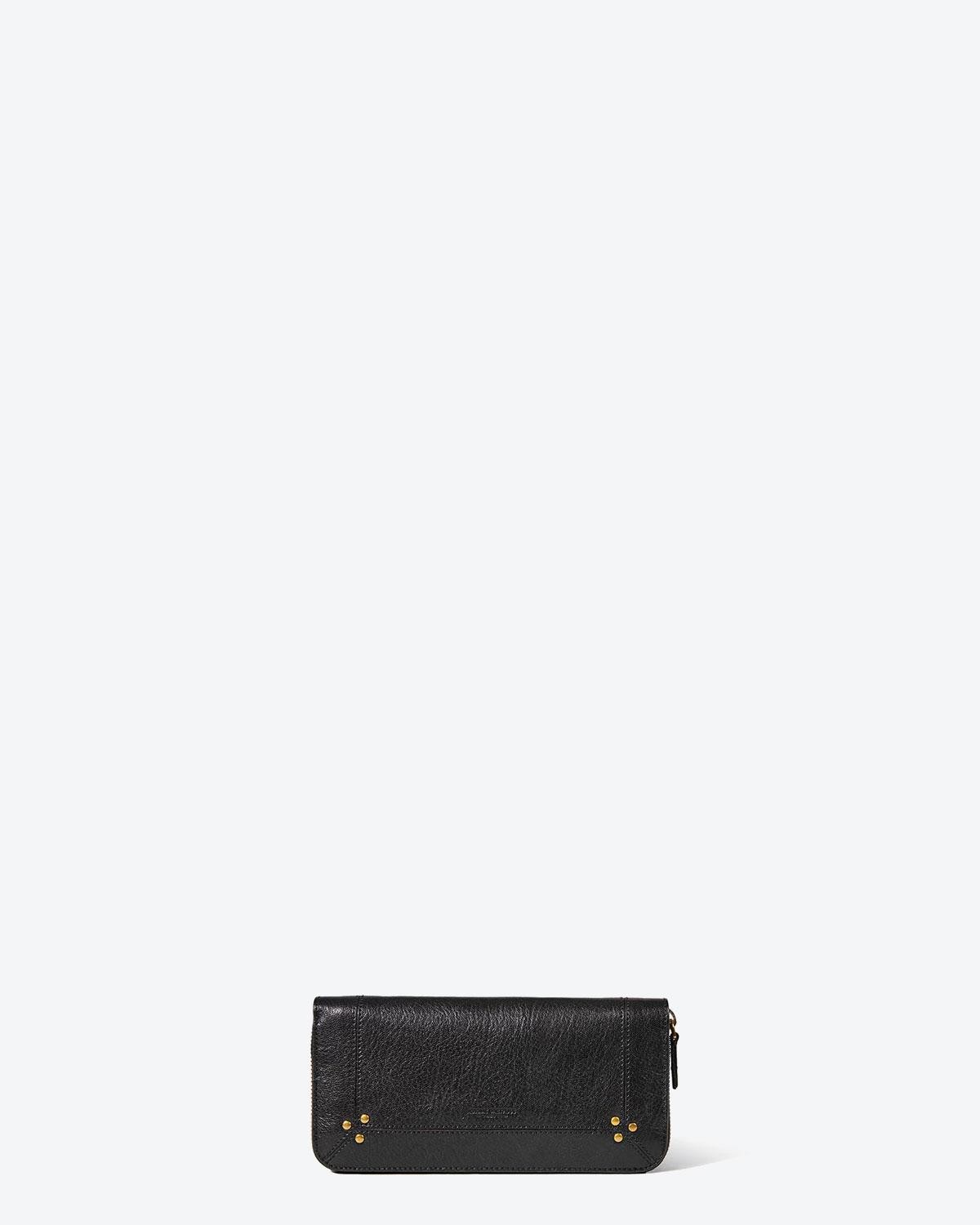 Jérôme Dreyfuss Portefeuille Malcom – Cuir Chèvre Noir