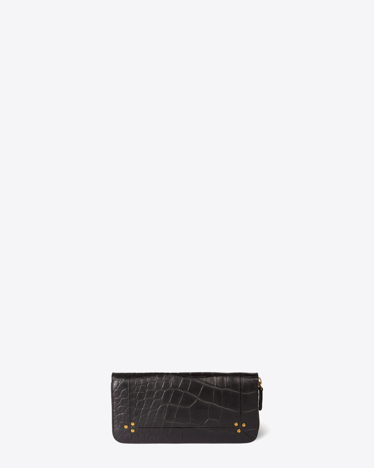 Jérôme Dreyfuss Portefeuille Malcom – Cuir Vachette Croco Noir