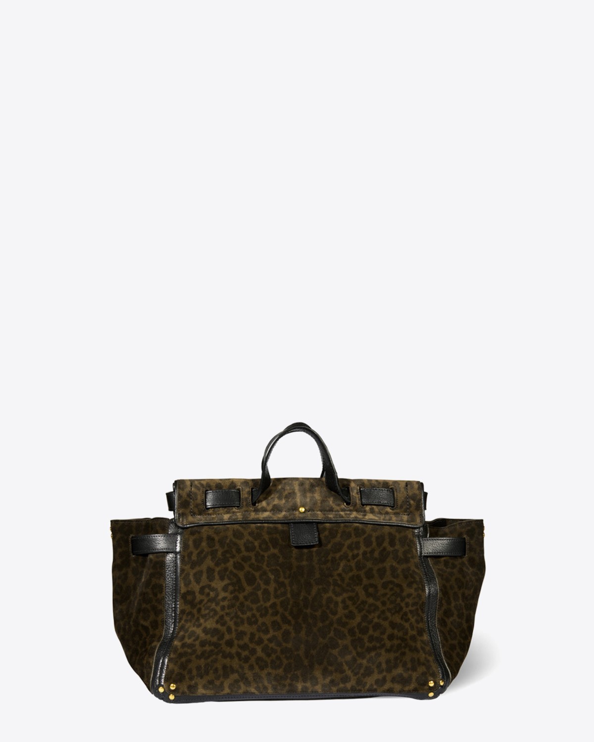 Jérôme Dreyfuss Collection Sac Carlo M Split Suede Leopard Kaki  