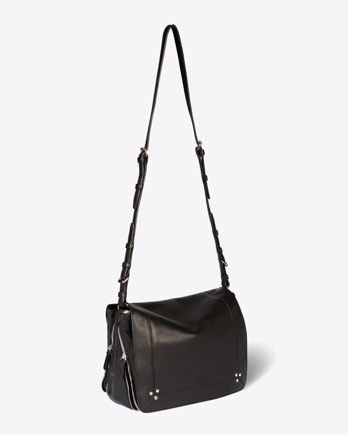 Jérôme Dreyfuss Sac Igor – Cuir Agneau Noir Silver  