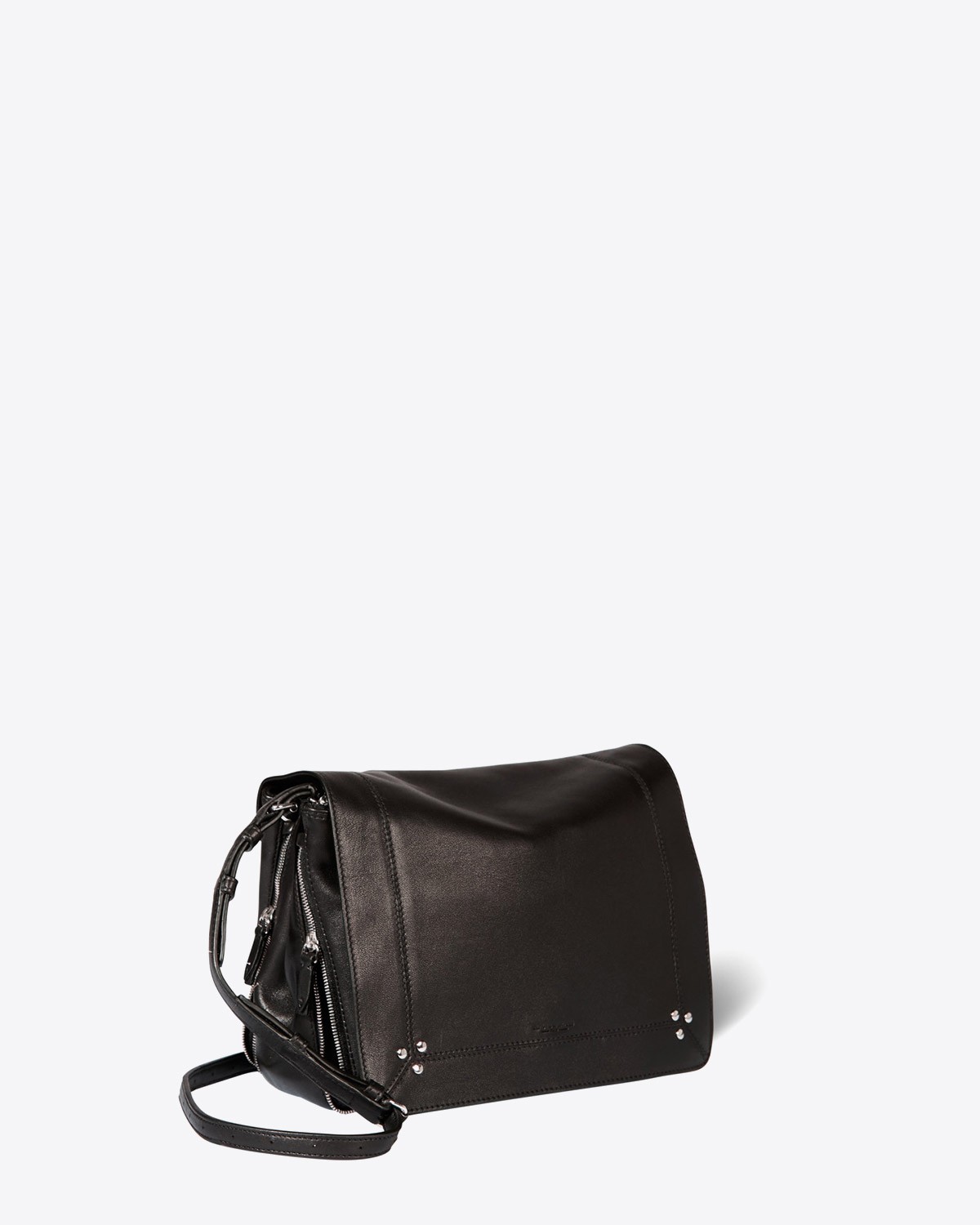 Jérôme Dreyfuss Sac Igor – Cuir Agneau Noir Silver  