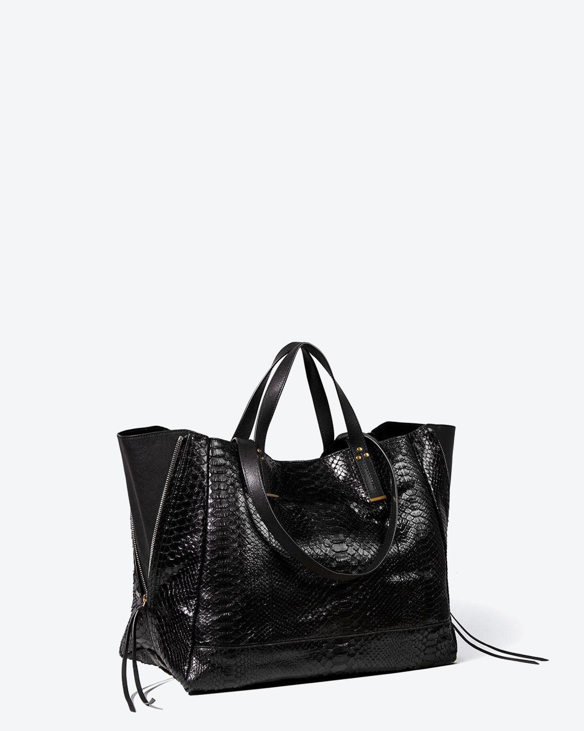 Jérôme Dreyfuss Pré-Collection Sac Georges L - Python Noir   