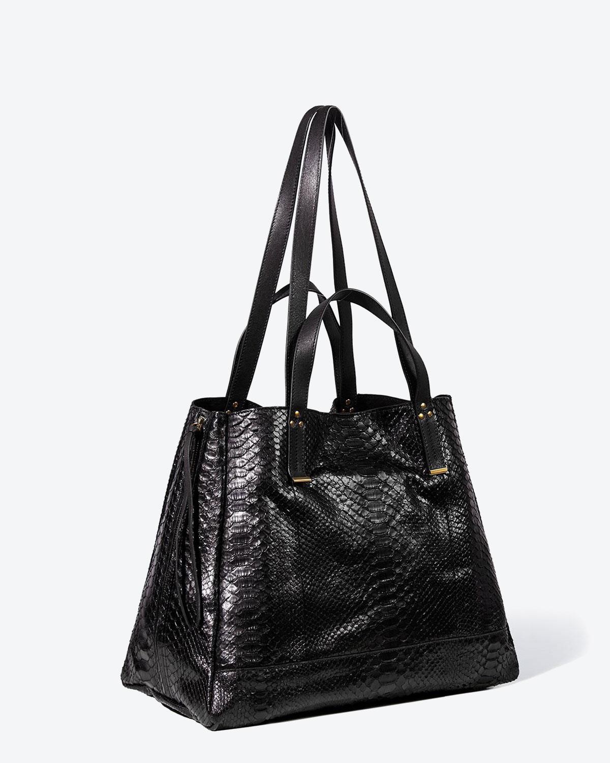 Jérôme Dreyfuss Pré-Collection Sac Georges L - Python Noir   