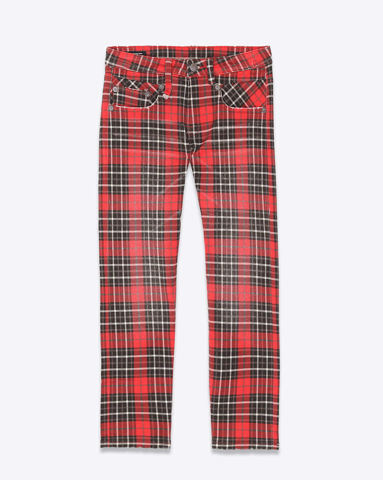 R13 Jean Boy Straight — Rouge Plaid