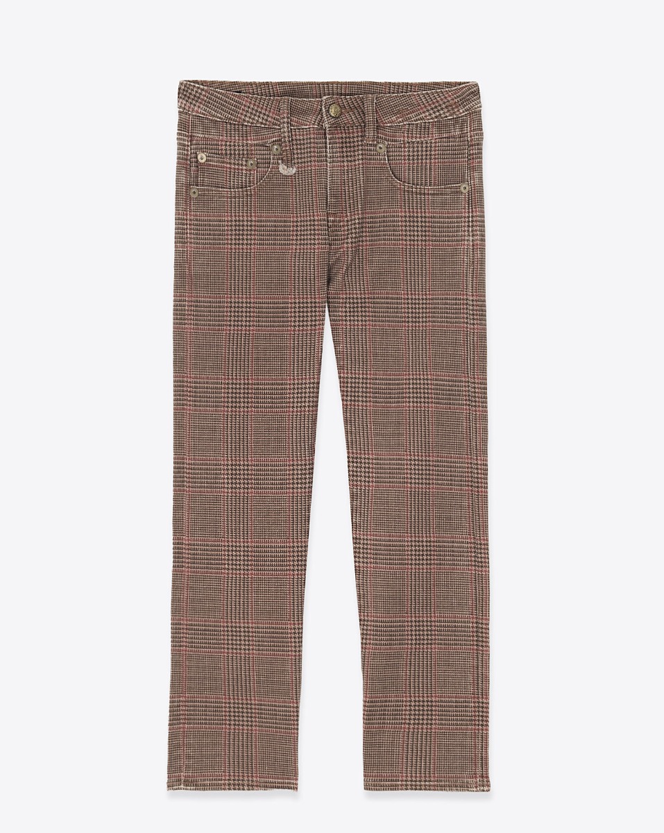 R13 Jean Boy Straight – Marron Glendplaid