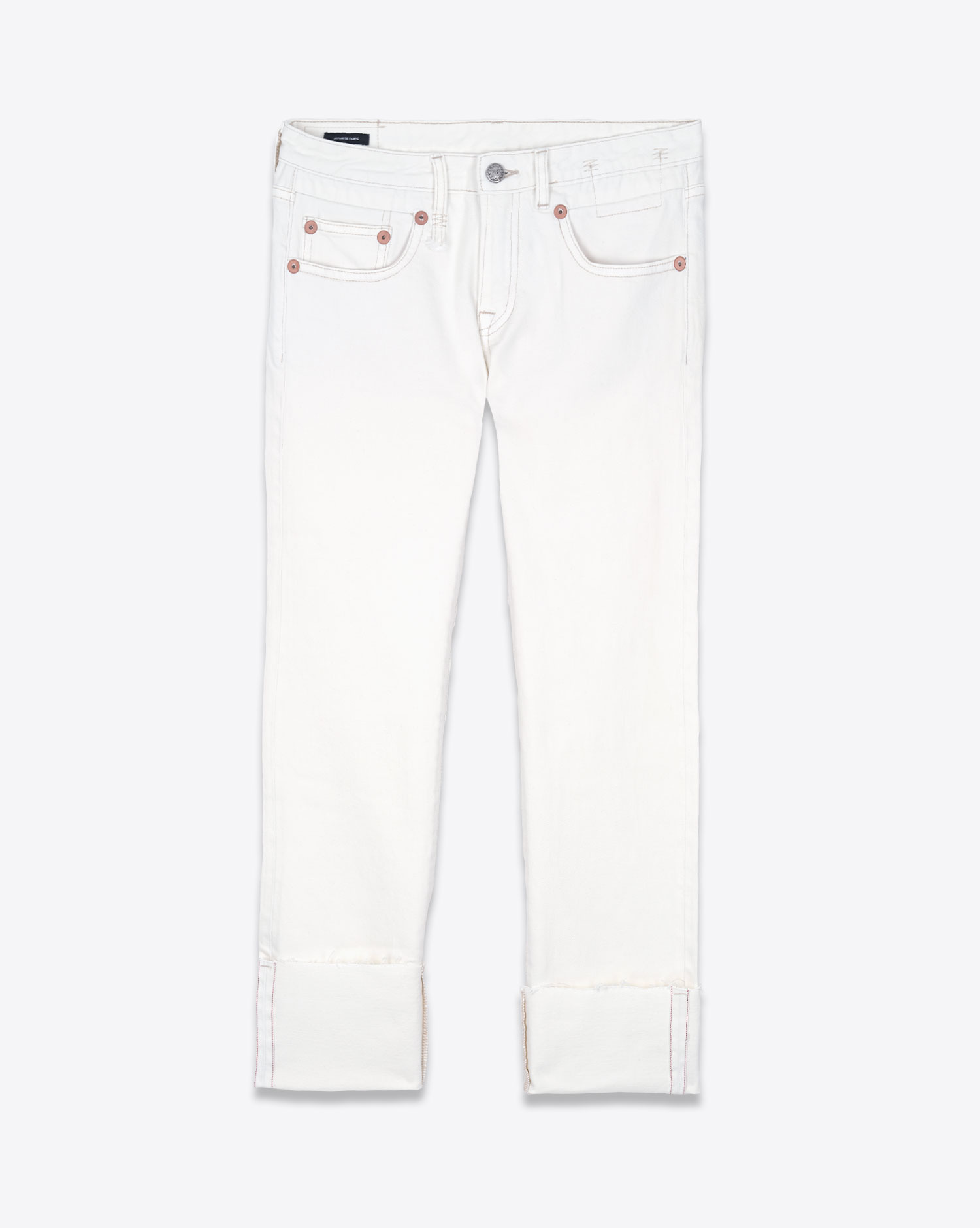 R13 Jean Boy Straight W Cuff – Sutton Blanc Selvedge