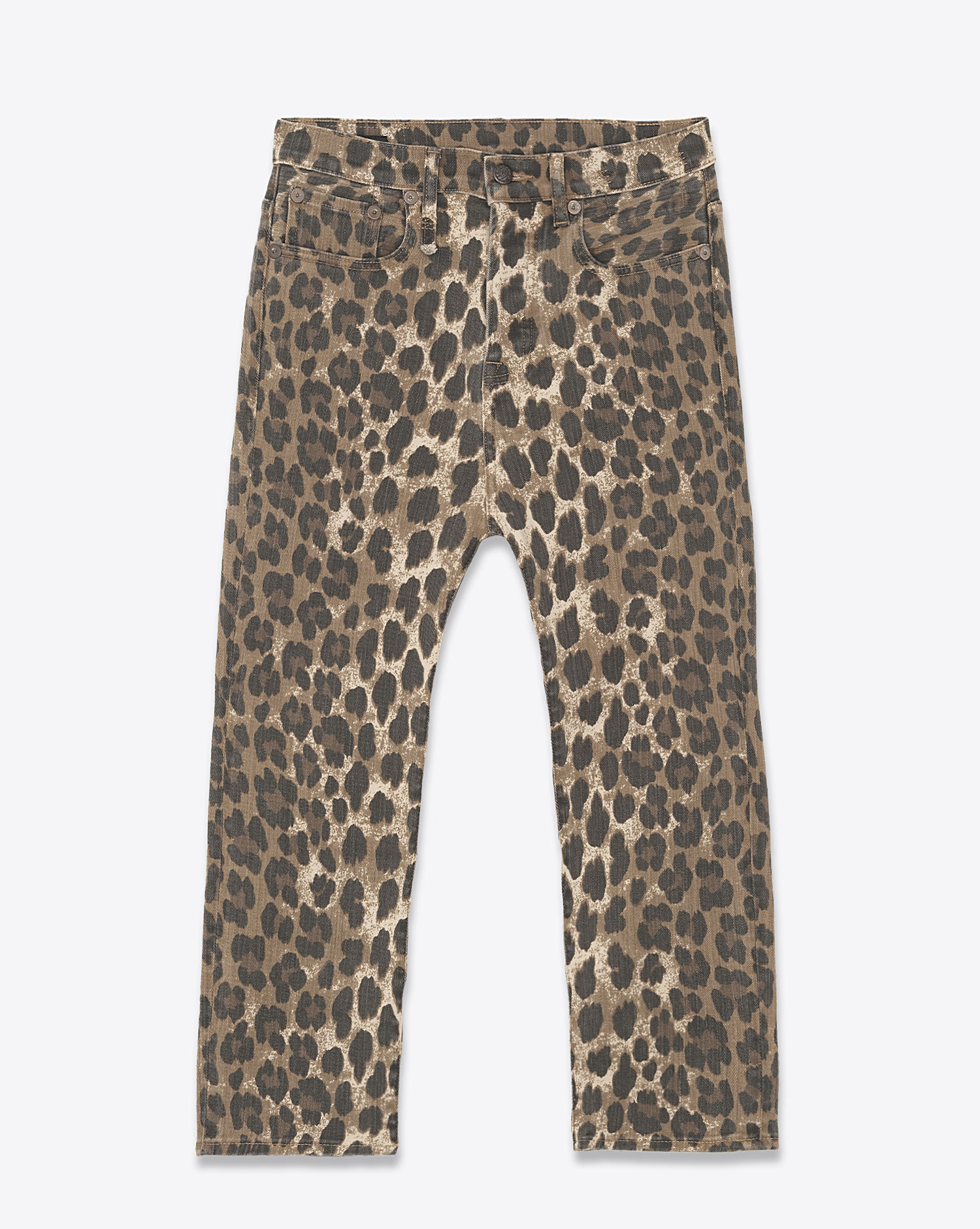 R13 Jean Tailored Drop – Stone Washed Léopard