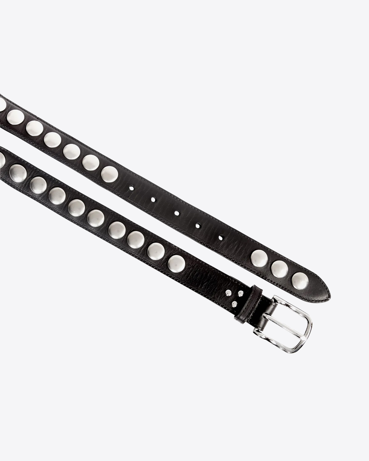 Jérôme Dreyfuss Ceinture Festival – Cuir Vachette Noir Silver