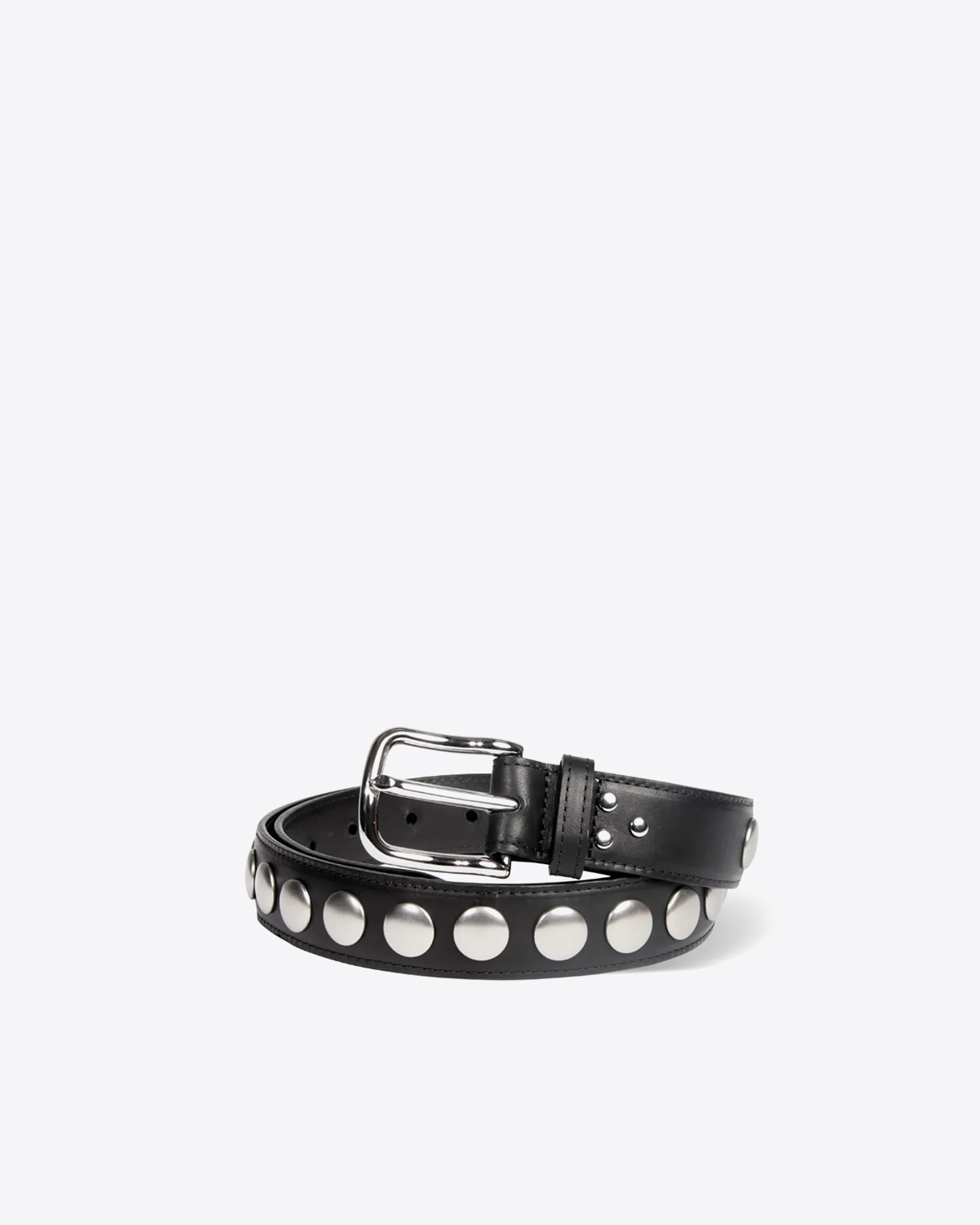 Jérôme Dreyfuss Ceinture Festival – Cuir Vachette Noir Silver