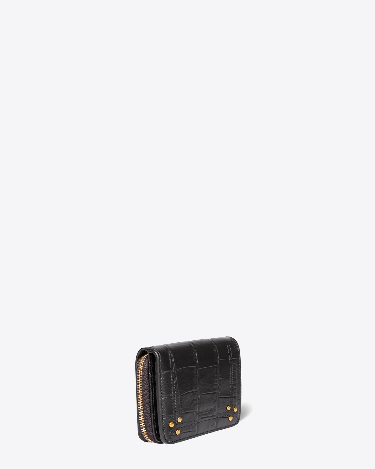 Jérôme Dreyfuss Portefeuille André – Cuir Vachette Croco Noir
