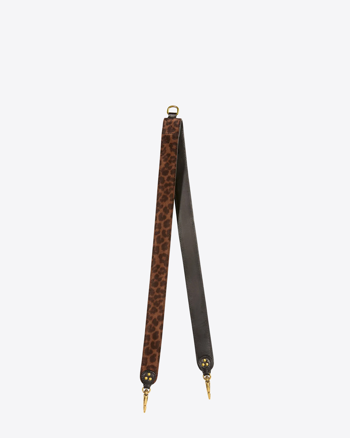 Jérôme Dreyfuss Bandoulière – Cuir Suédé Léopard Naturel