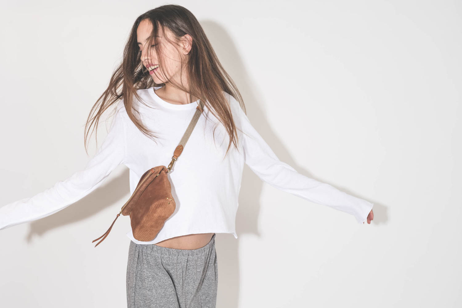 Jérôme Dreyfuss Bandoulière Sangle Large – Cuir Vachette Chêne