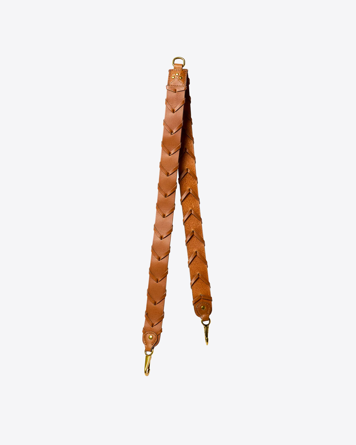 Jérôme Dreyfuss Bandoulière Tressée – Cuir Vachette Chêne