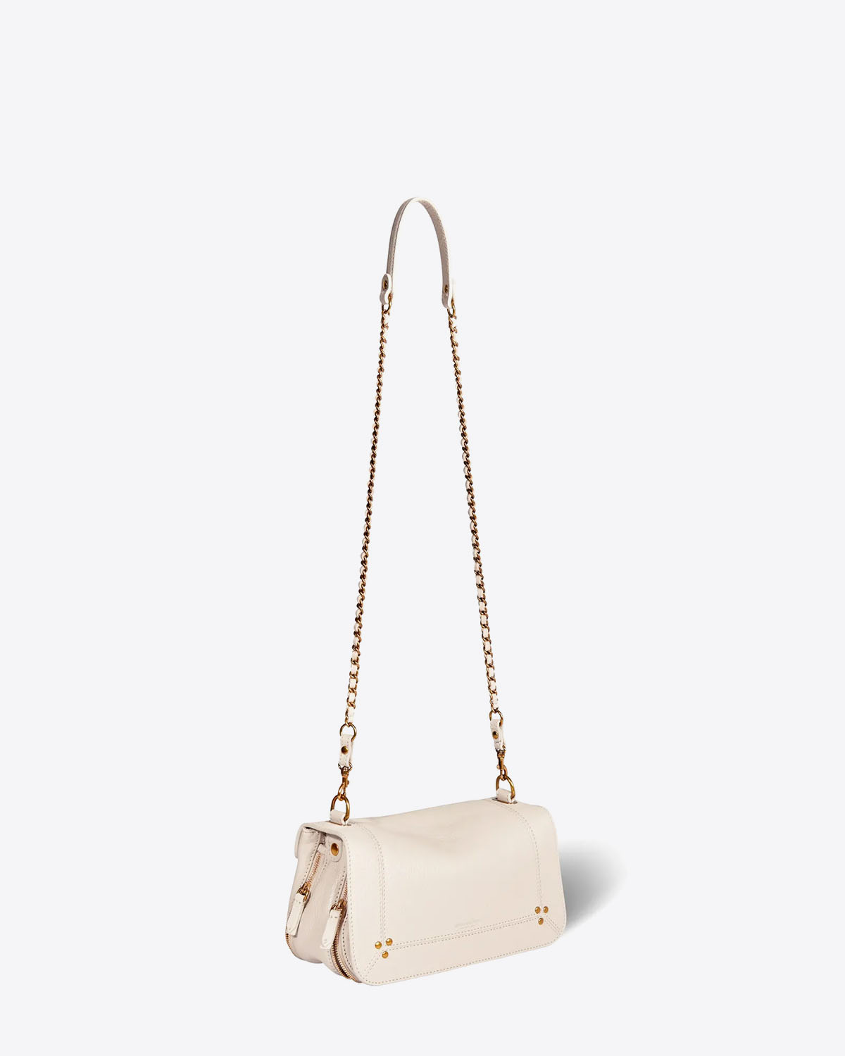 Jérôme Dreyfuss Sac Bobi – Cuir Ecru Grainé