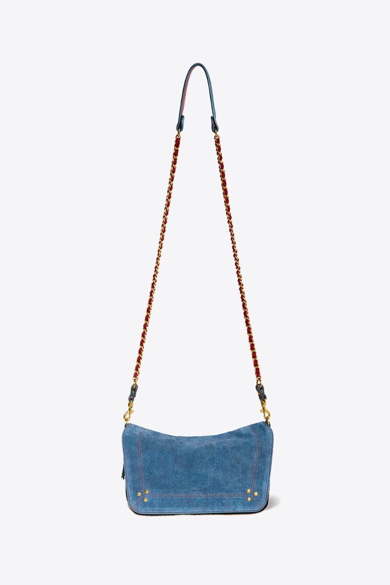 Jérôme Dreyfuss Sac Bobi S – Cuir Suédé Jeans